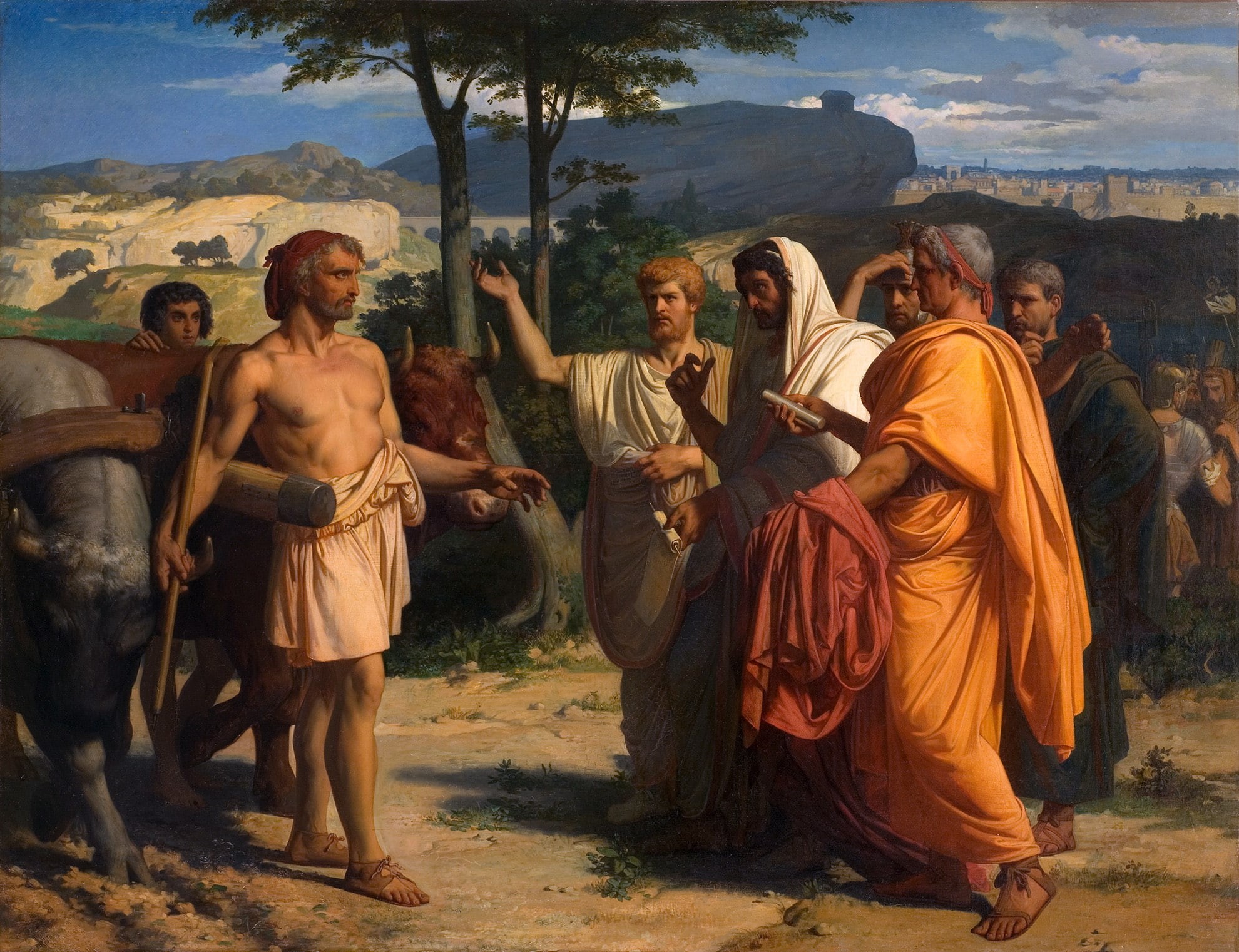 clothing, men, traditional clothing, group of people, Alexandre Cabanel, adult, mature men, 1080P, religion, people, plant, nature, tree, classic art, HD Wallpaper