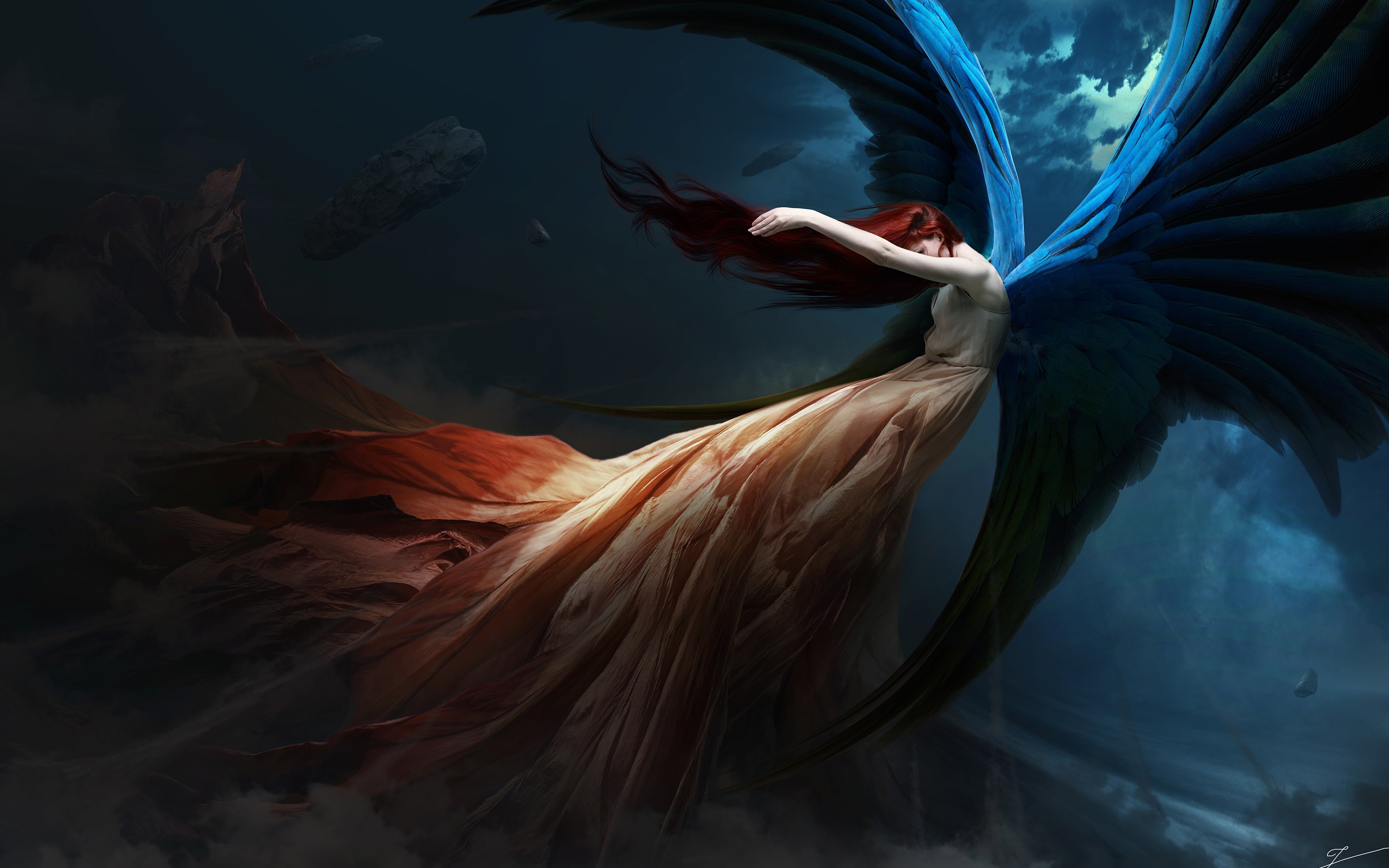 Fallen, k, 4K, Angel, HD Wallpaper