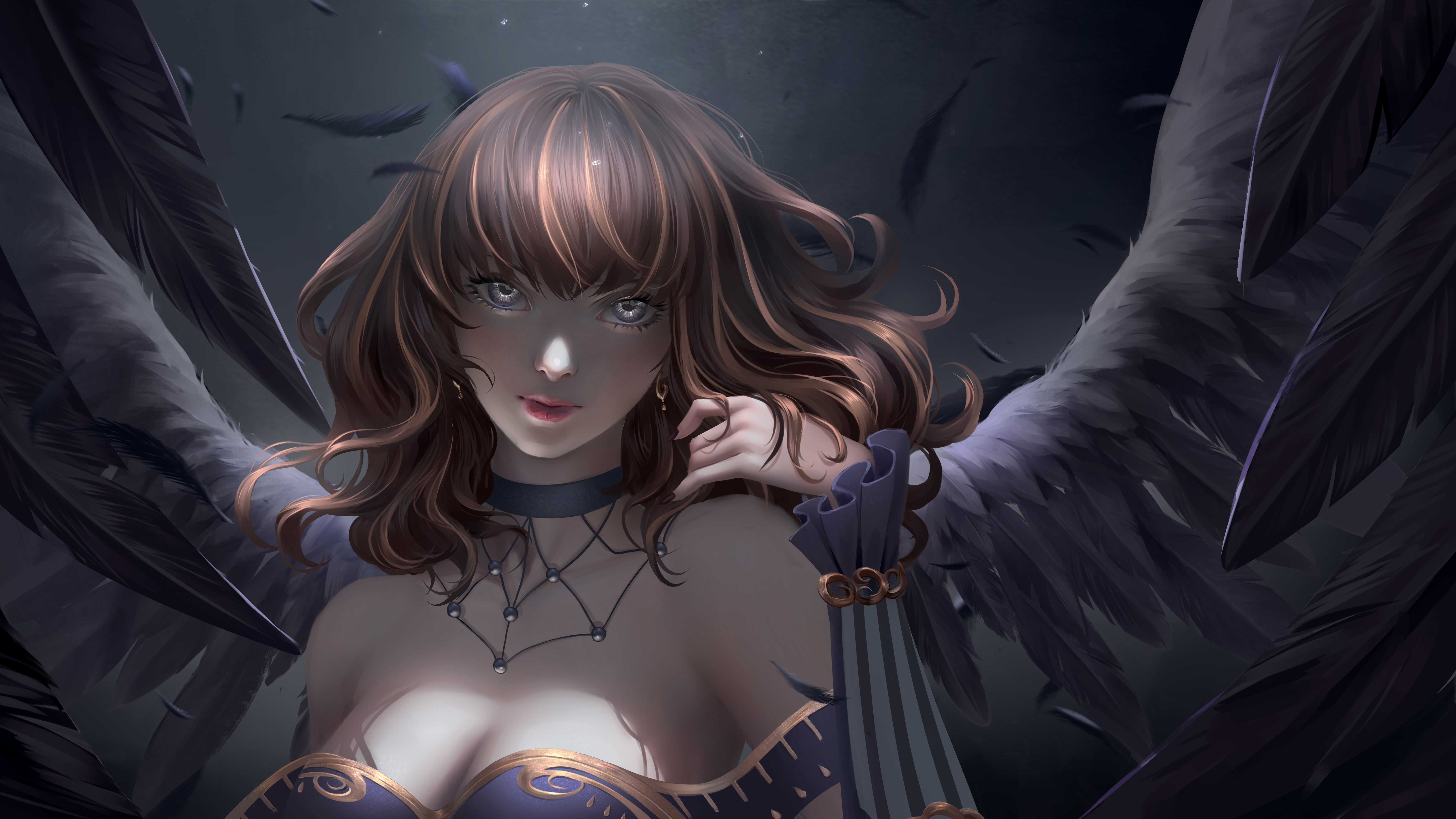 human representation, young adult, women, cleavage, 5K, portrait, lifestyles, fashion, representation, wings, young women, real people, beautiful woman, HD Wallpaper
