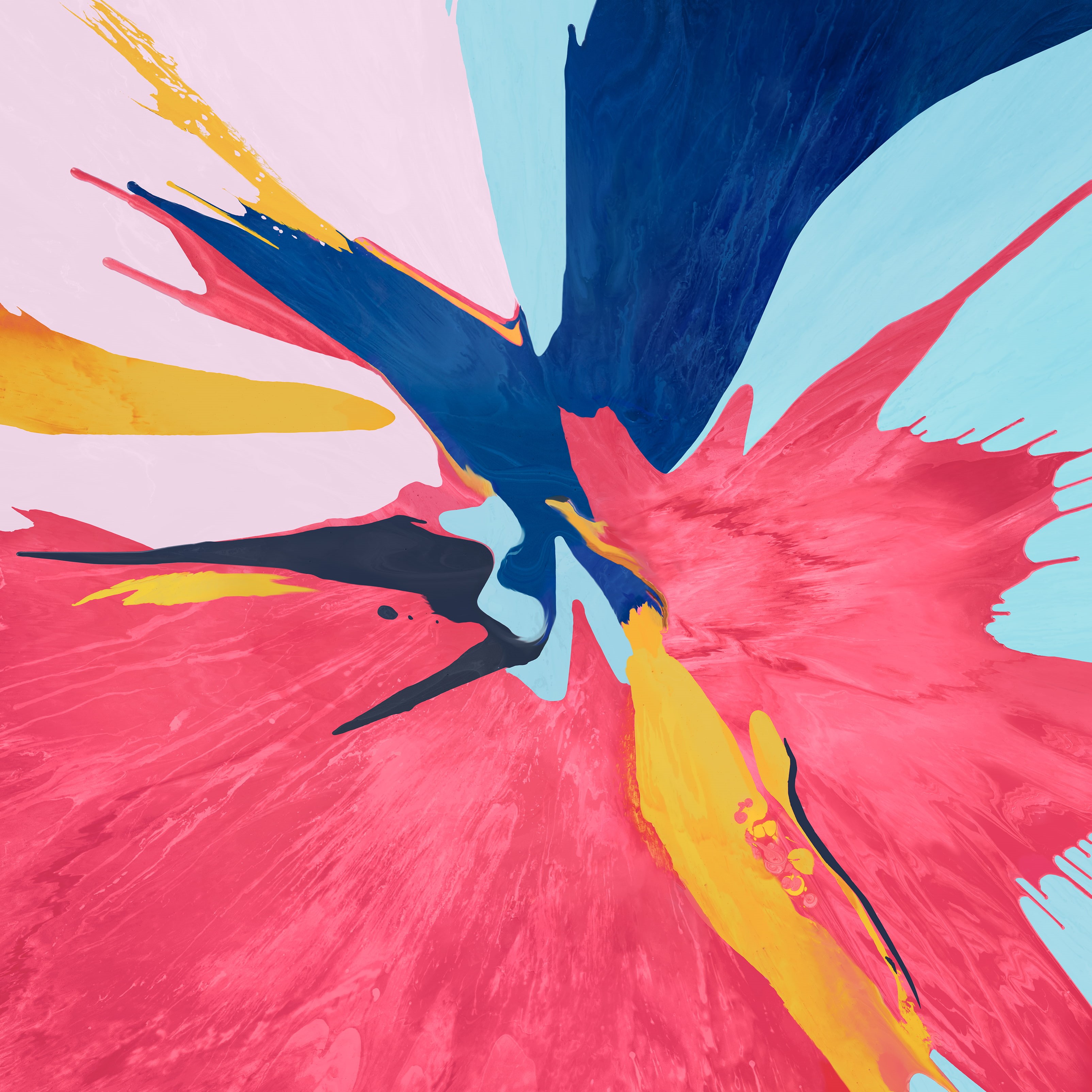 Colorful, HD, iPad Pro, Splash, 2018, Stock, Paint, 2K, Phone HD Wallpaper