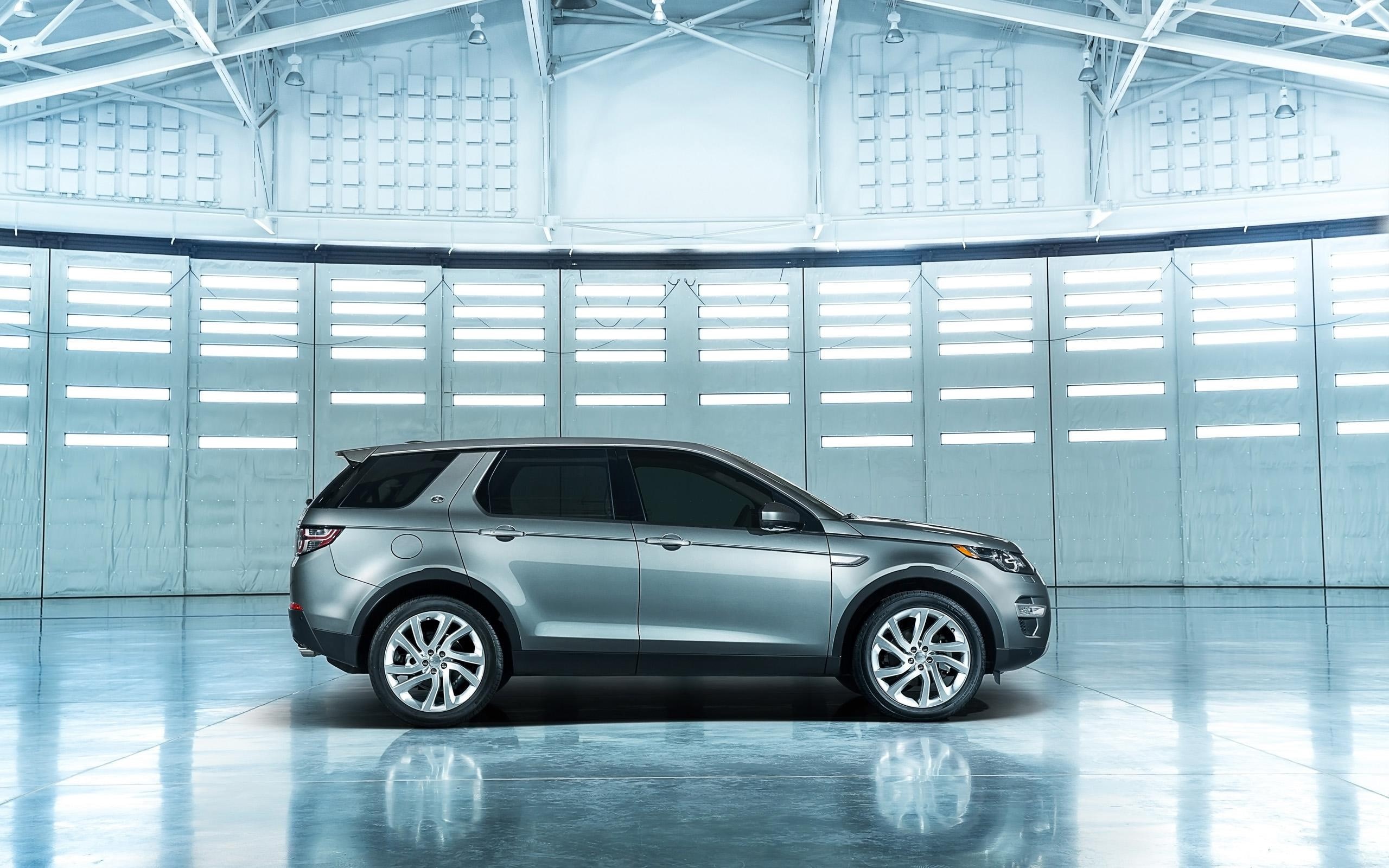 land, cars, land rover, sport, 2K, grey, spaceport, suv, 2015, discovery, rover, HD Wallpaper