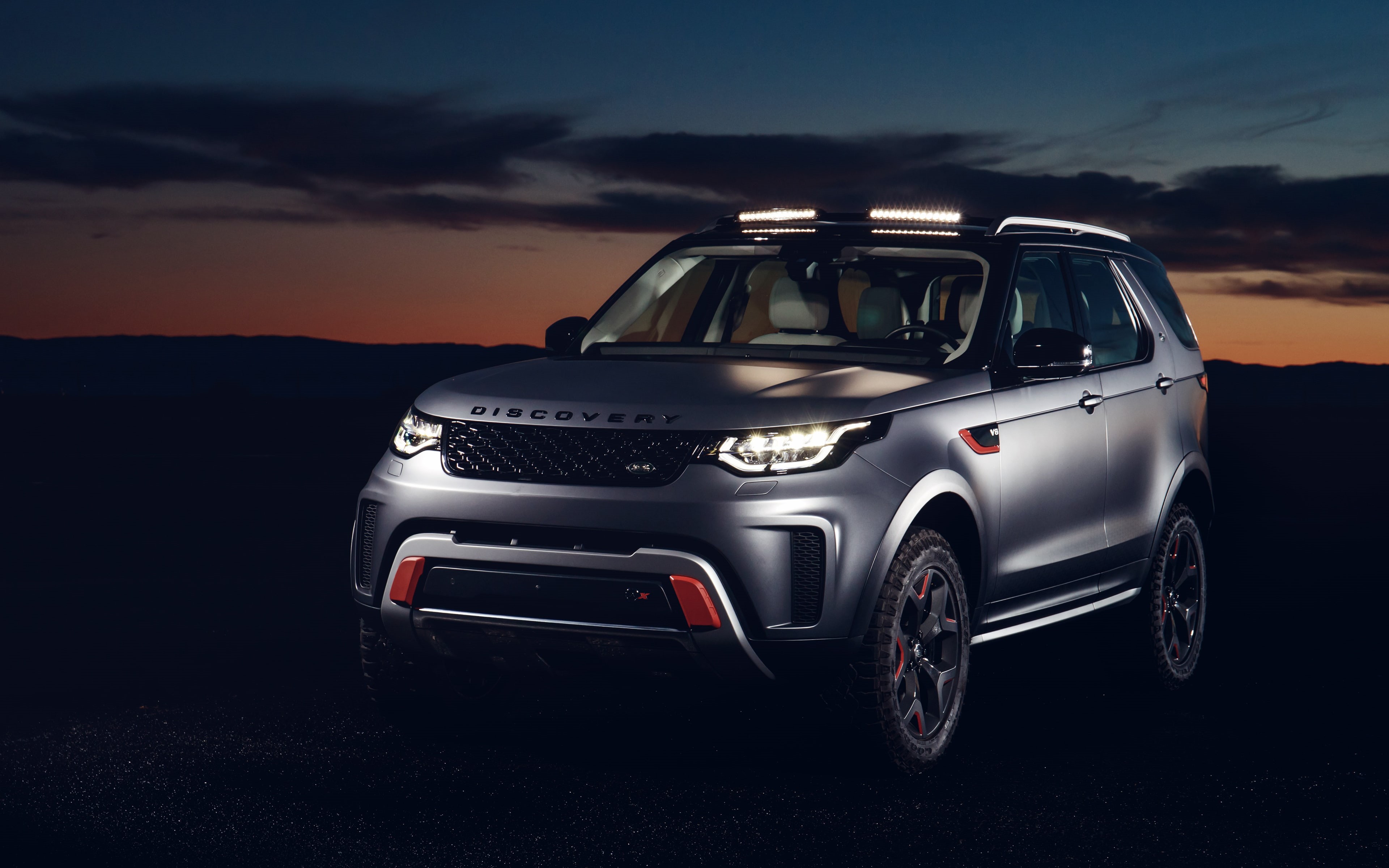 motor vehicle, retro styled, sky, transportation, 4K, k, Land, cloud - sky, night, stationary, car, nature, Rover, dark, SVX, no people, Discovery, mode of transportation, HD Wallpaper