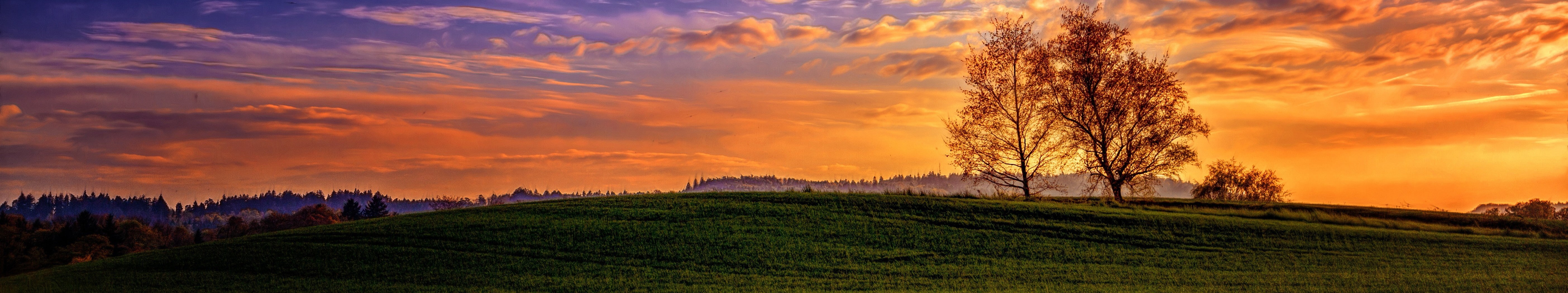 scenics - nature, panoramic, crop, agriculture, nature, landscape, tranquility, sky, environment, cloud - sky, farm, triple screen, rural scene, growth, HD Wallpaper