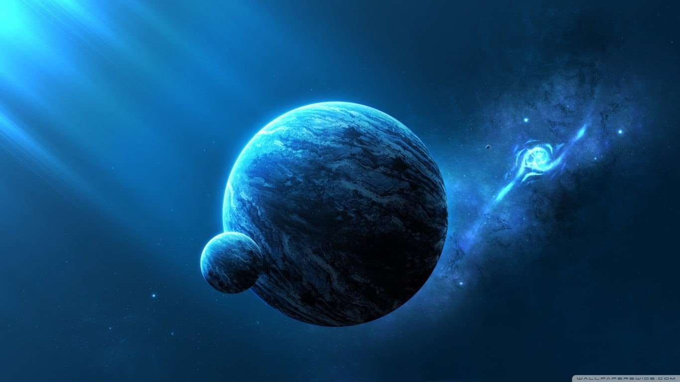 space, planet, night, marine, dark, astronomy, underwater, planet - space, no people, orbiting, animal wildlife, digital art, sea life, nature, earth, light - natural phenomenon, HD Wallpaper