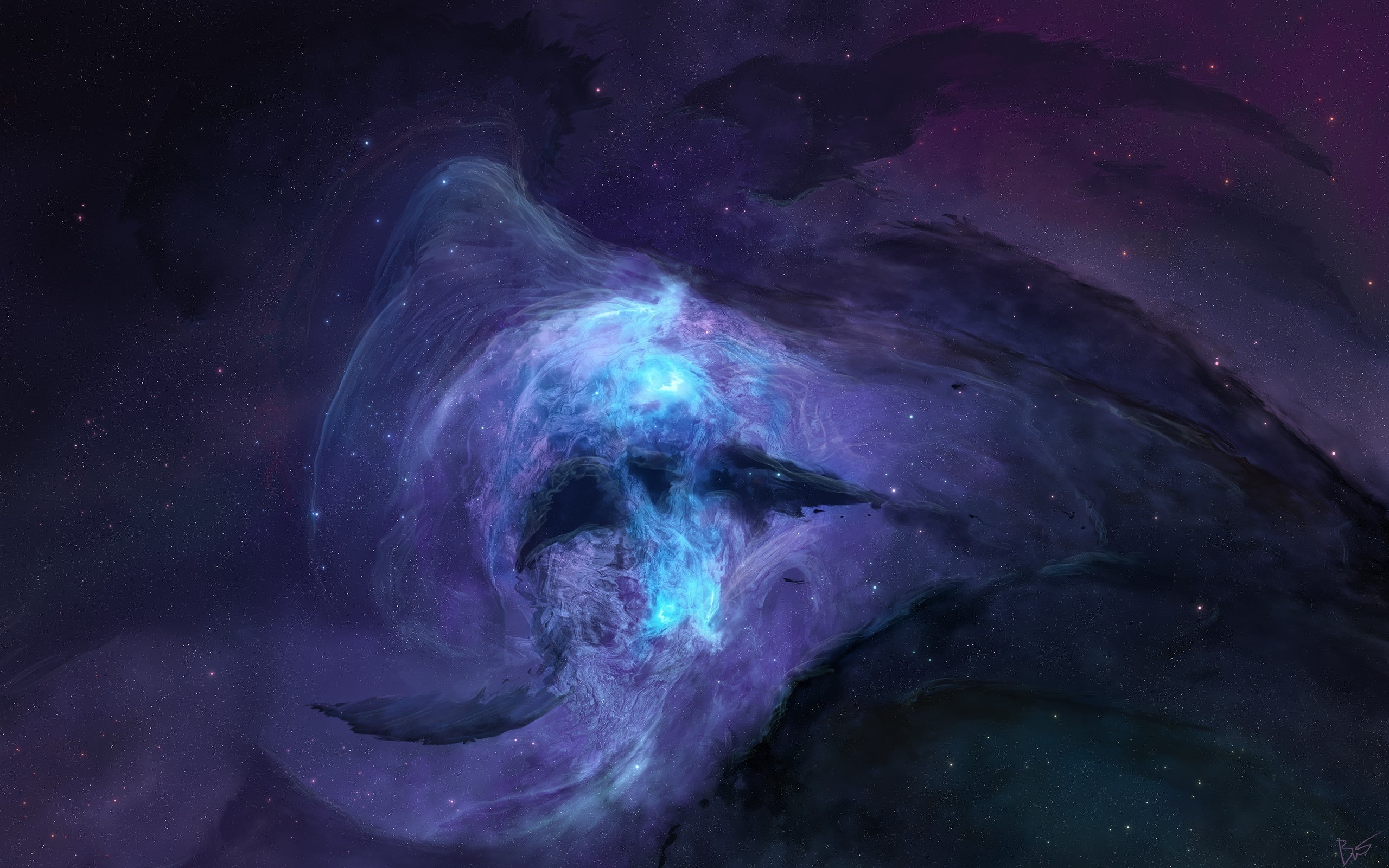 nebula, space, 2K, JoeyJazz, HD Wallpaper
