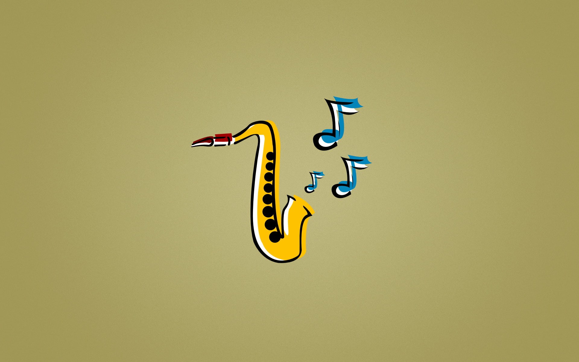 blue, notes, 1080P, art, clip, Saxophone, yellow, note, music, Sax, jazz, HD Wallpaper