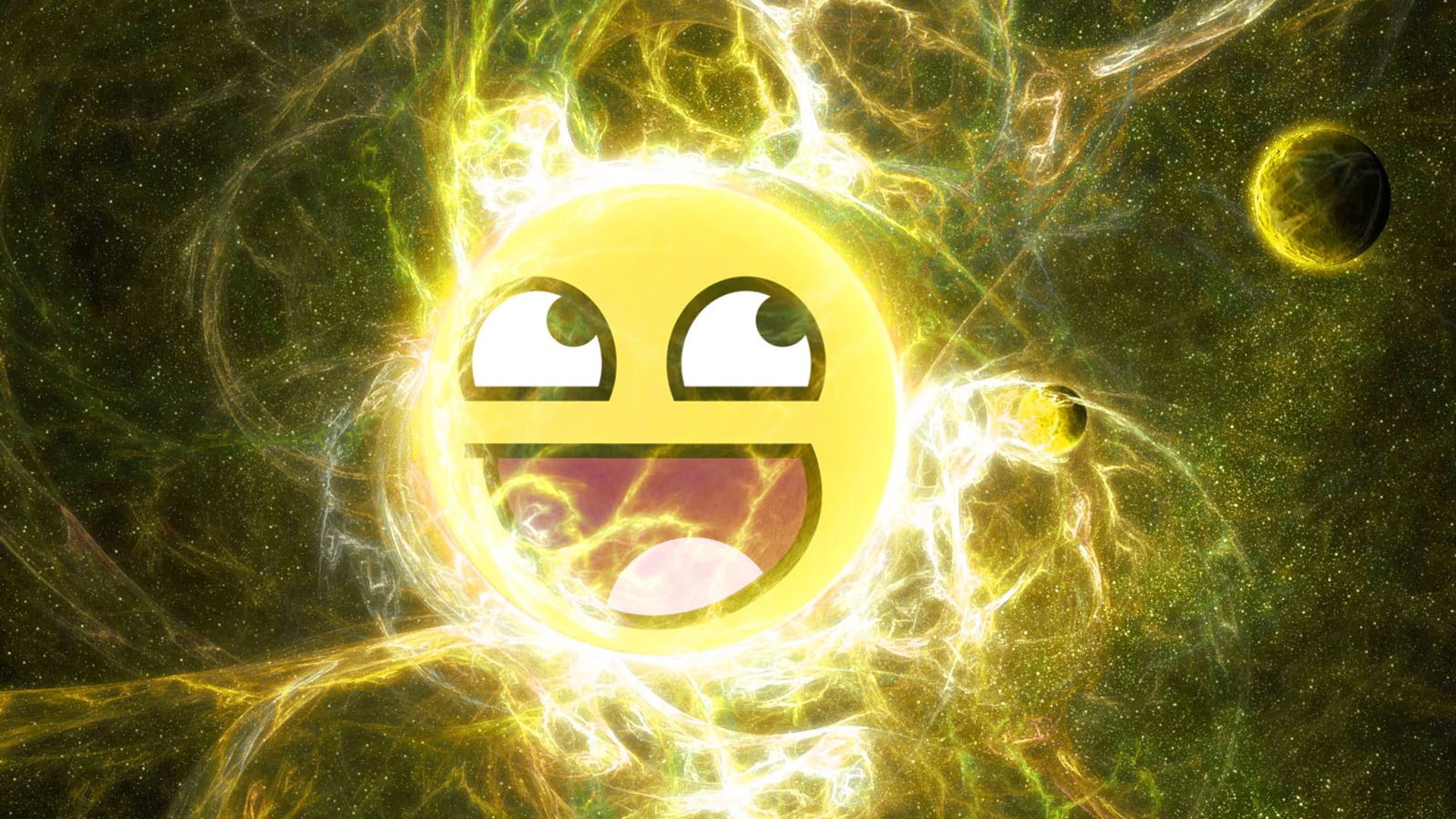 futuristic, illuminated, yellow, lens flare, space, glowing, smiley, streaks, sunlight, motion, finance, heat - temperature, technology, communication, HD Wallpaper