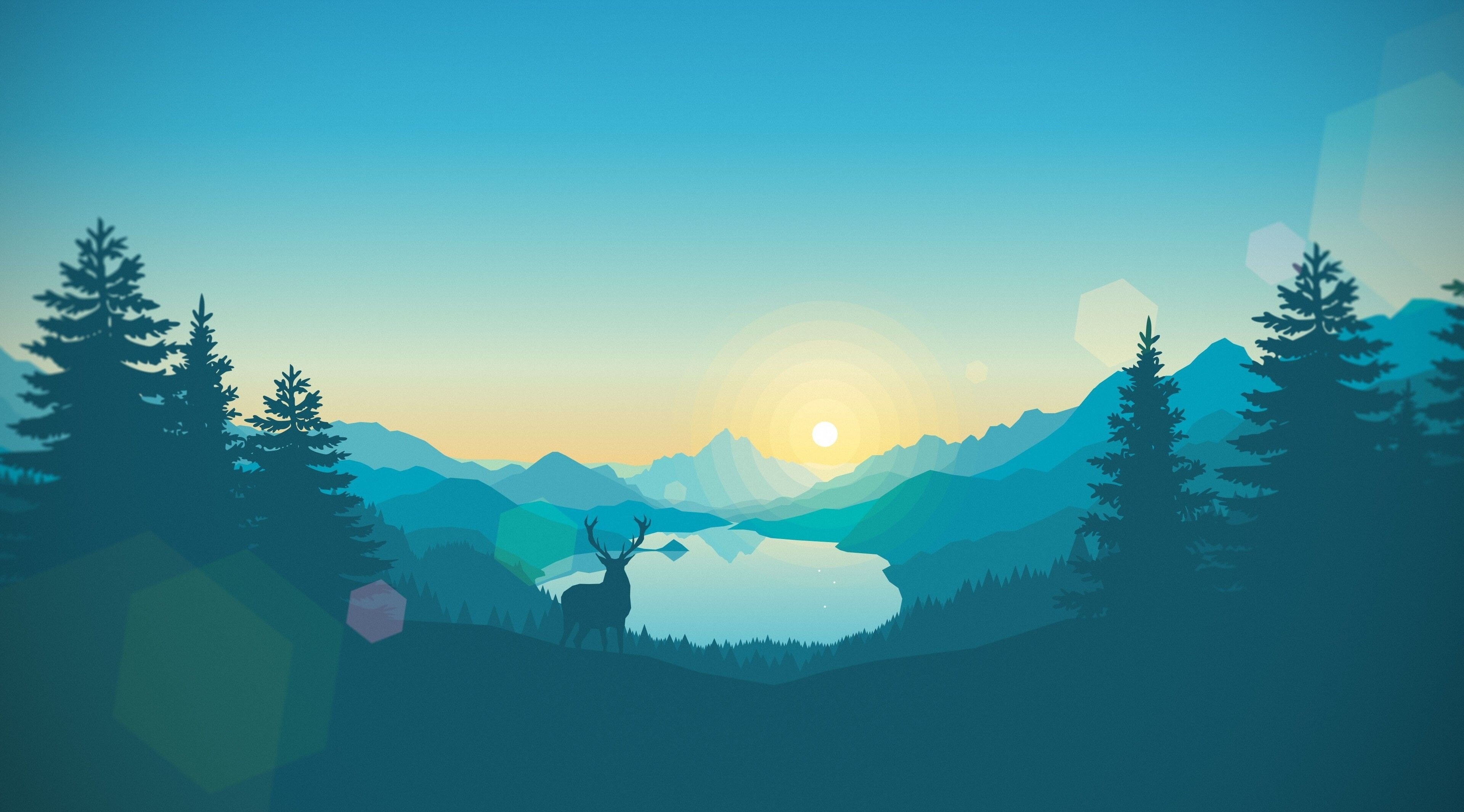 scenics - nature, outdoors, no people, sunlight, flat 4k awesome pic, tree, coniferous tree, 4K, tranquility, growth, non-urban scene, environment, sun, HD Wallpaper