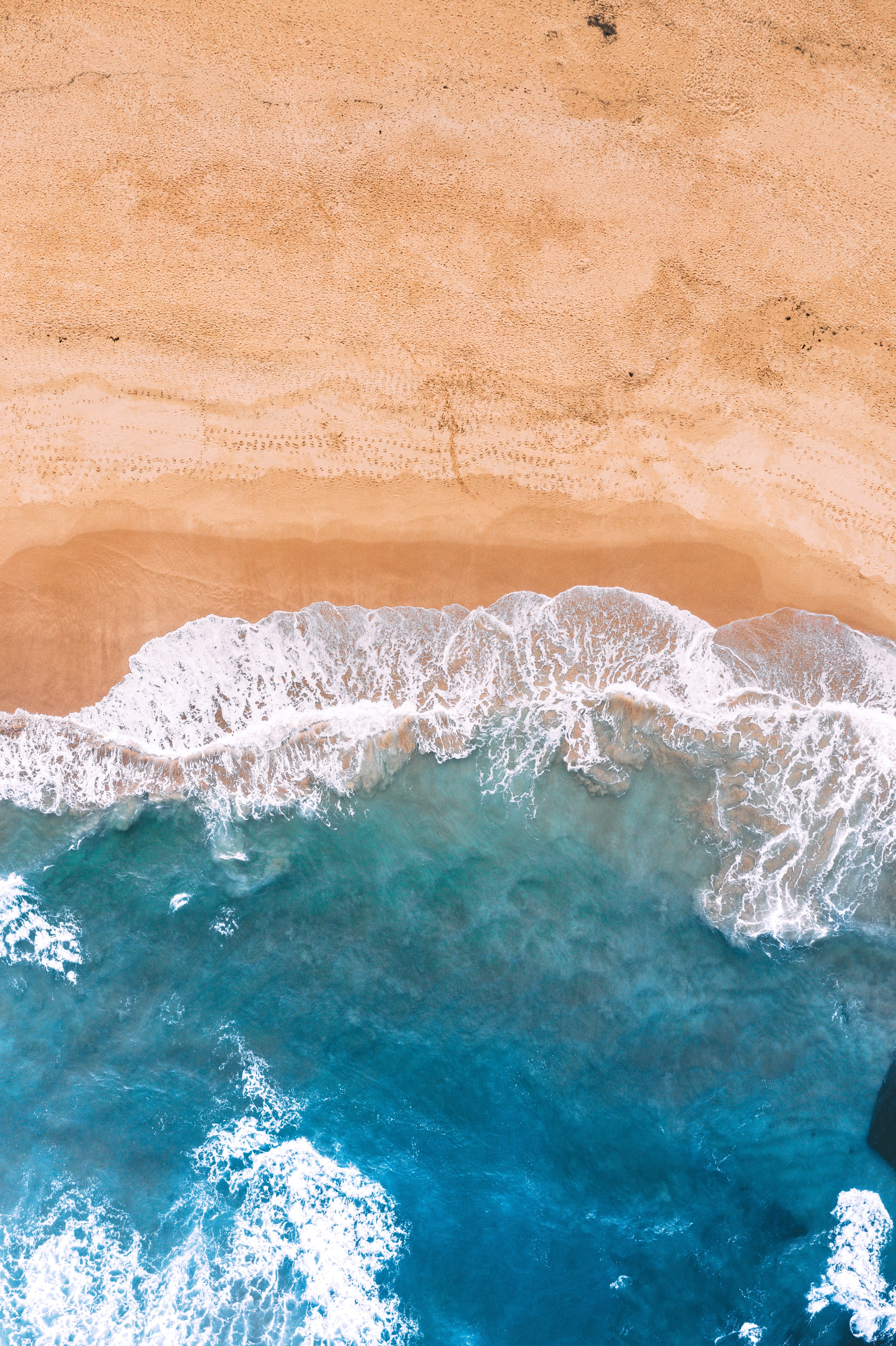 travel, looking down, brown, backgrounds, vacation, landscape, summer, blue, sydney, sunlight, no People, coast, tourism, sky, holiday, sand, nature, tropical Climate, Phone HD Wallpaper