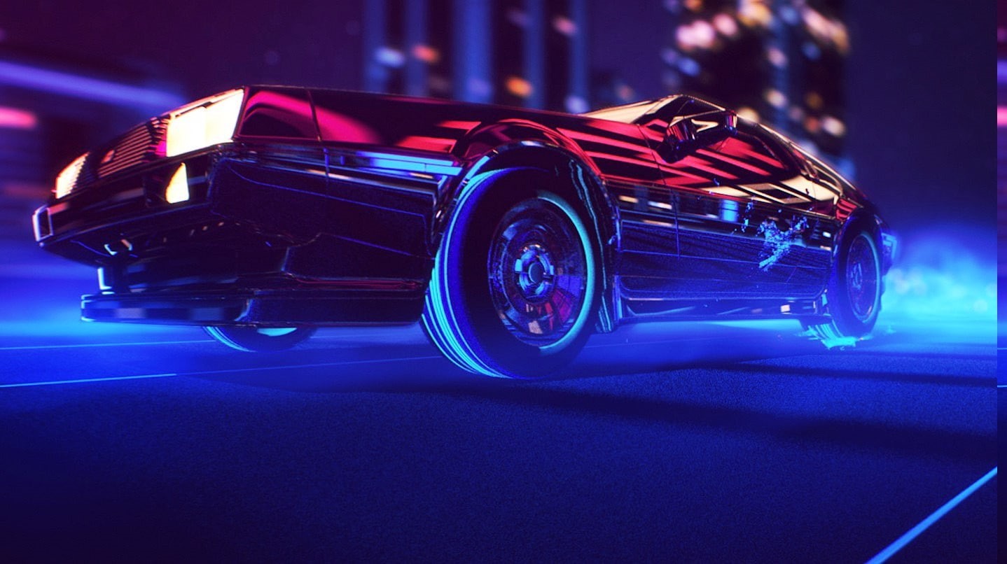synthwave, 720P, 1980s, DeLorean, car, retro Games, neon, HD Wallpaper