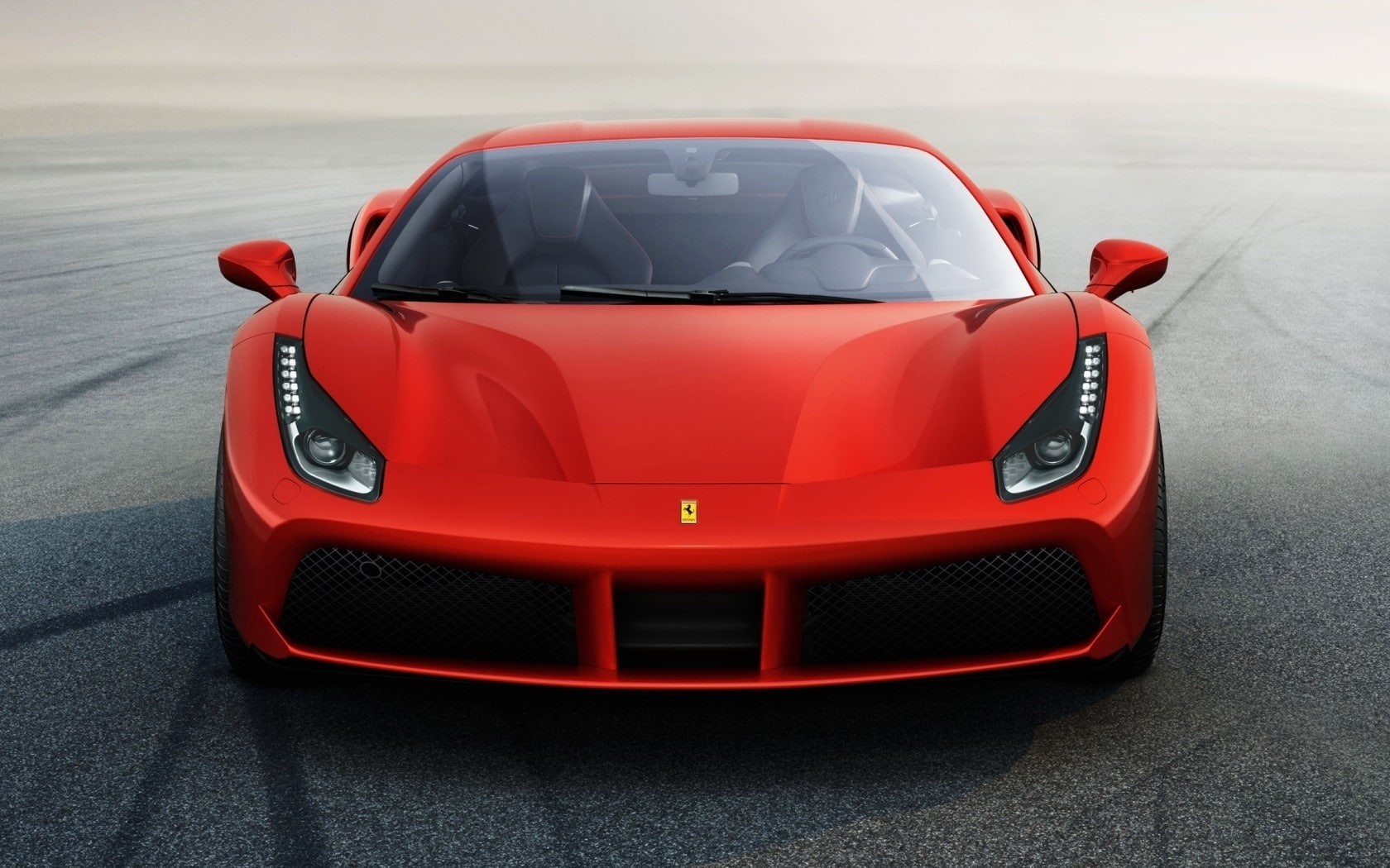 ferrari 488 gtb, red ferrari, gtb, 720P, view, front, ferrari, HD Wallpaper