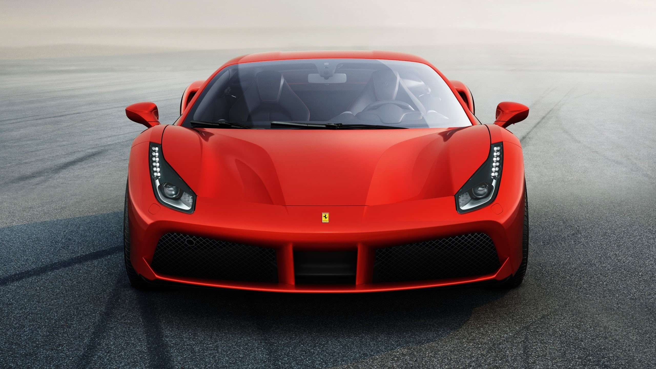 488 GTB, supercar, 2015, red, Ferrari, gtb, 2K, HD Wallpaper