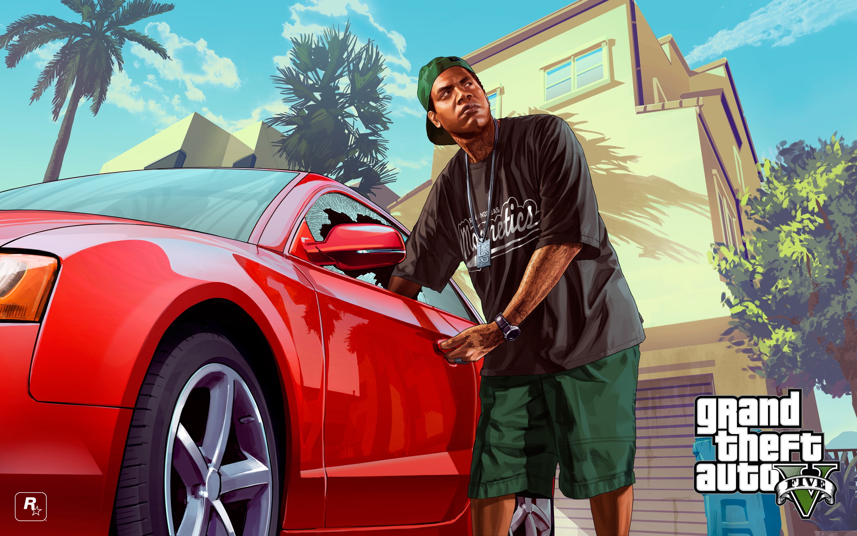 lamar davis, grand theft auto v, gta, 2K, HD Wallpaper