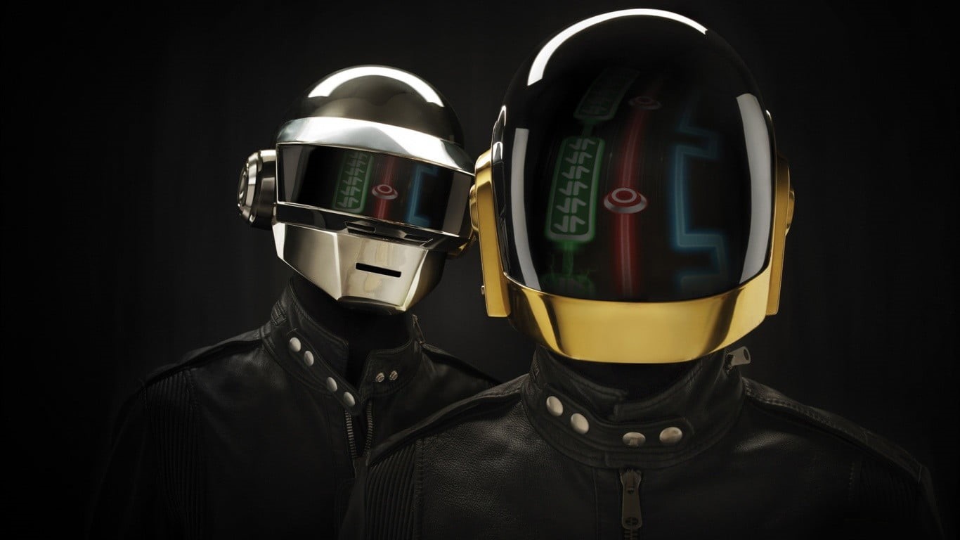 men, close-up, punk, black color, young adult, people, clothing, crash helmet, two people, safety, music, sports helmet, sport, Daft Punk, obscured face, HD Wallpaper