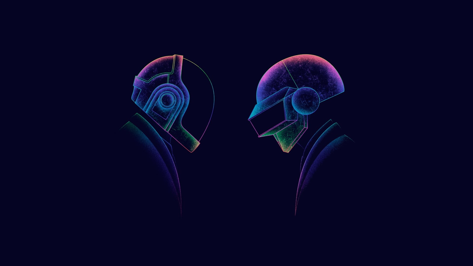 Retro style, Daft Punk, 1080P, music, HD Wallpaper