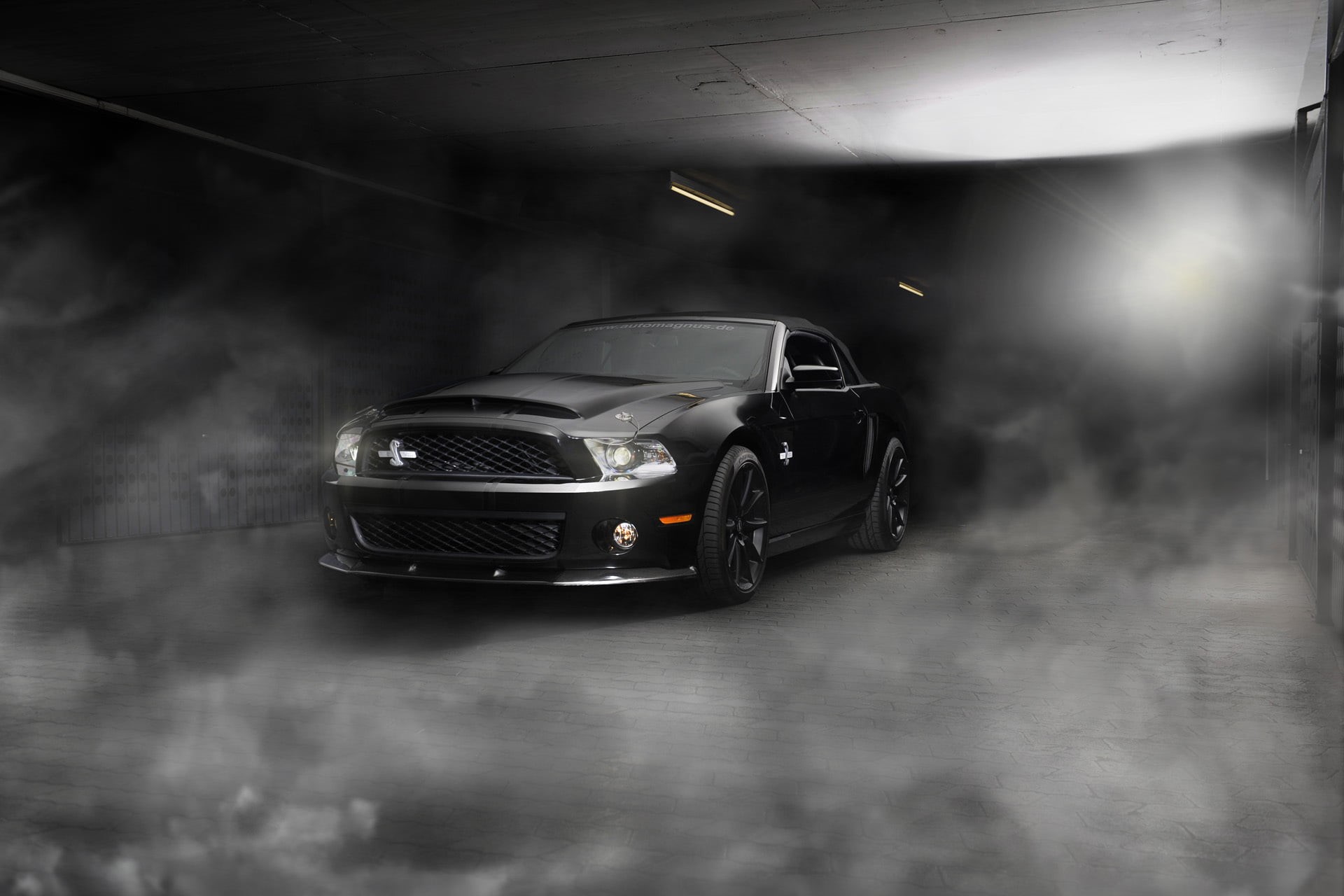 design, Mustang, car, technology, tunnel, parking garage, stationary, smoke - physical structure, street, shiny, Blik, supercar, GT500, mode of Transport, HD Wallpaper