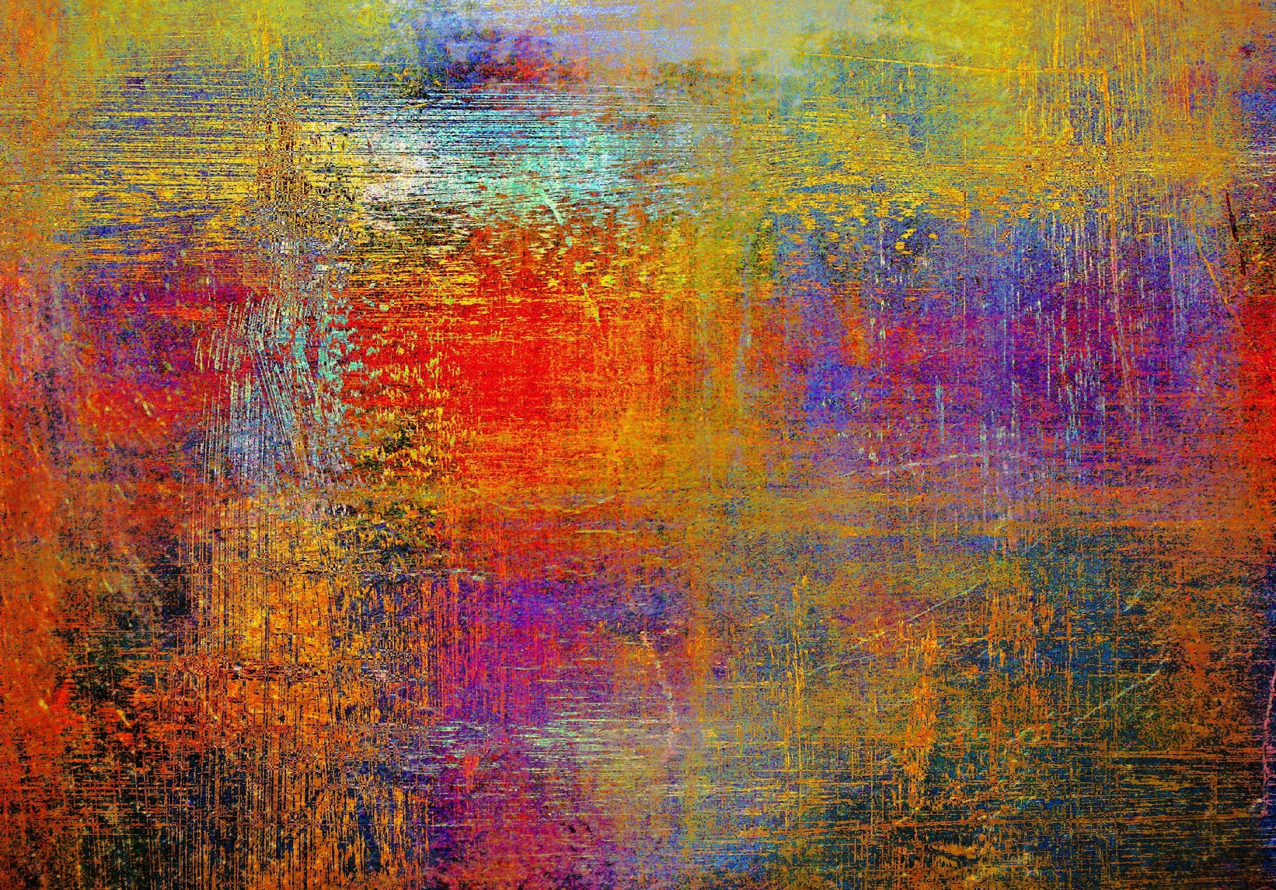 oil painting, decorative, design, vibrant color, multi colored, background, blue, textured effect, textured background, textured, painted image, close-up, HD Wallpaper