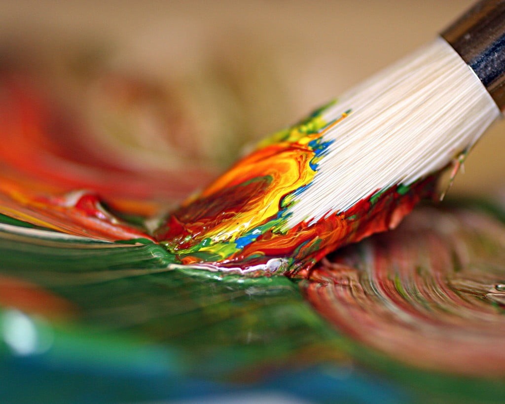 variation, photography, yellow, blue, selective focus, pattern, dipped, backgrounds, depth of field, paintbrushes, extreme close-up, multicolored, colorful, HD Wallpaper