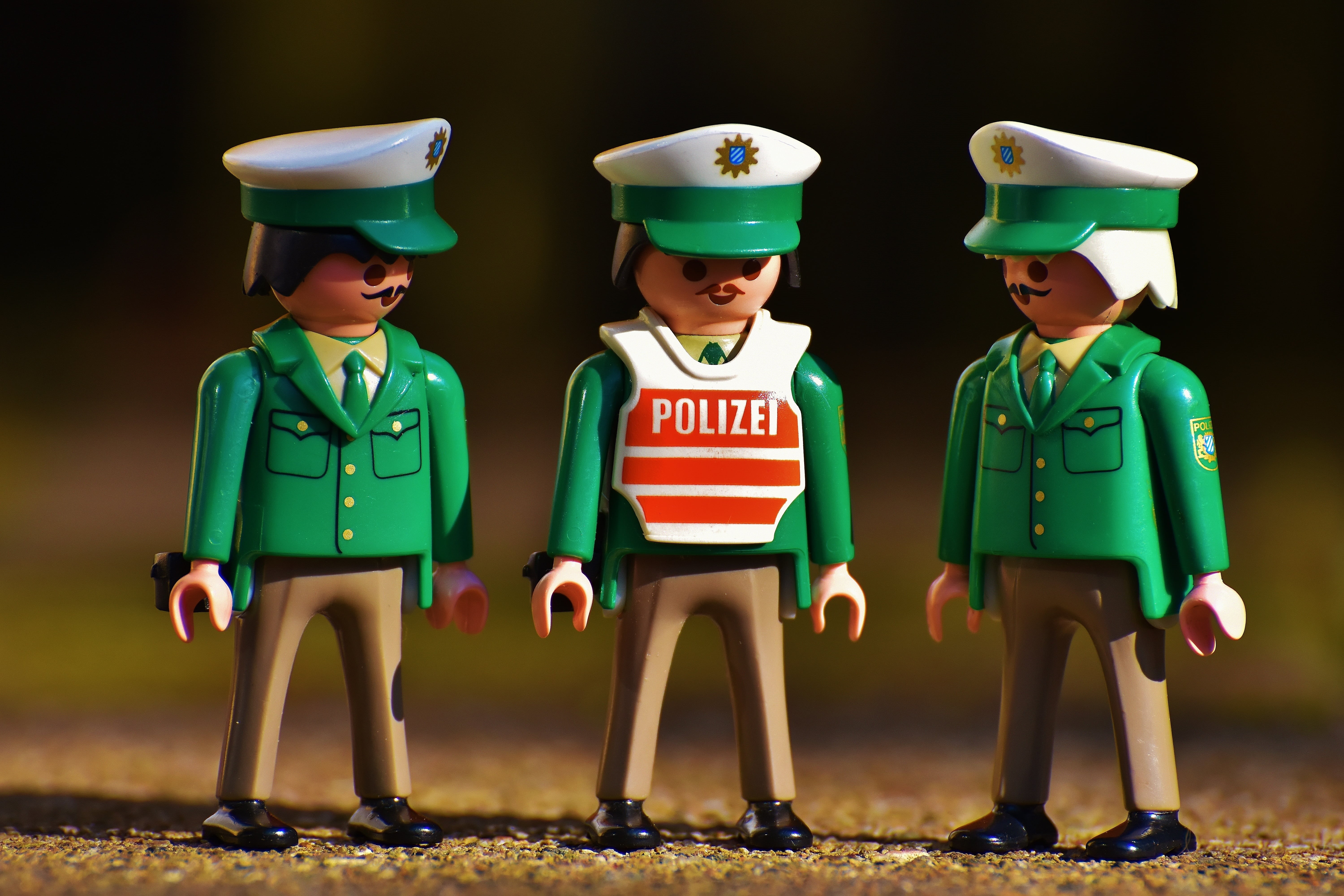 group of people, people, fun, two people, green, sister, child, photor, police, front view, togetherness, standing, police officers, childhood, figures, HD Wallpaper