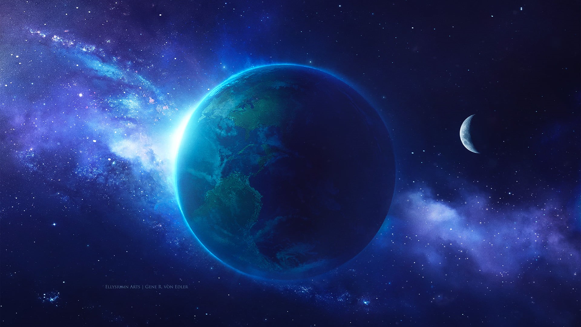 1080P, concept art, Ellysiumn, space, digital art, HD Wallpaper