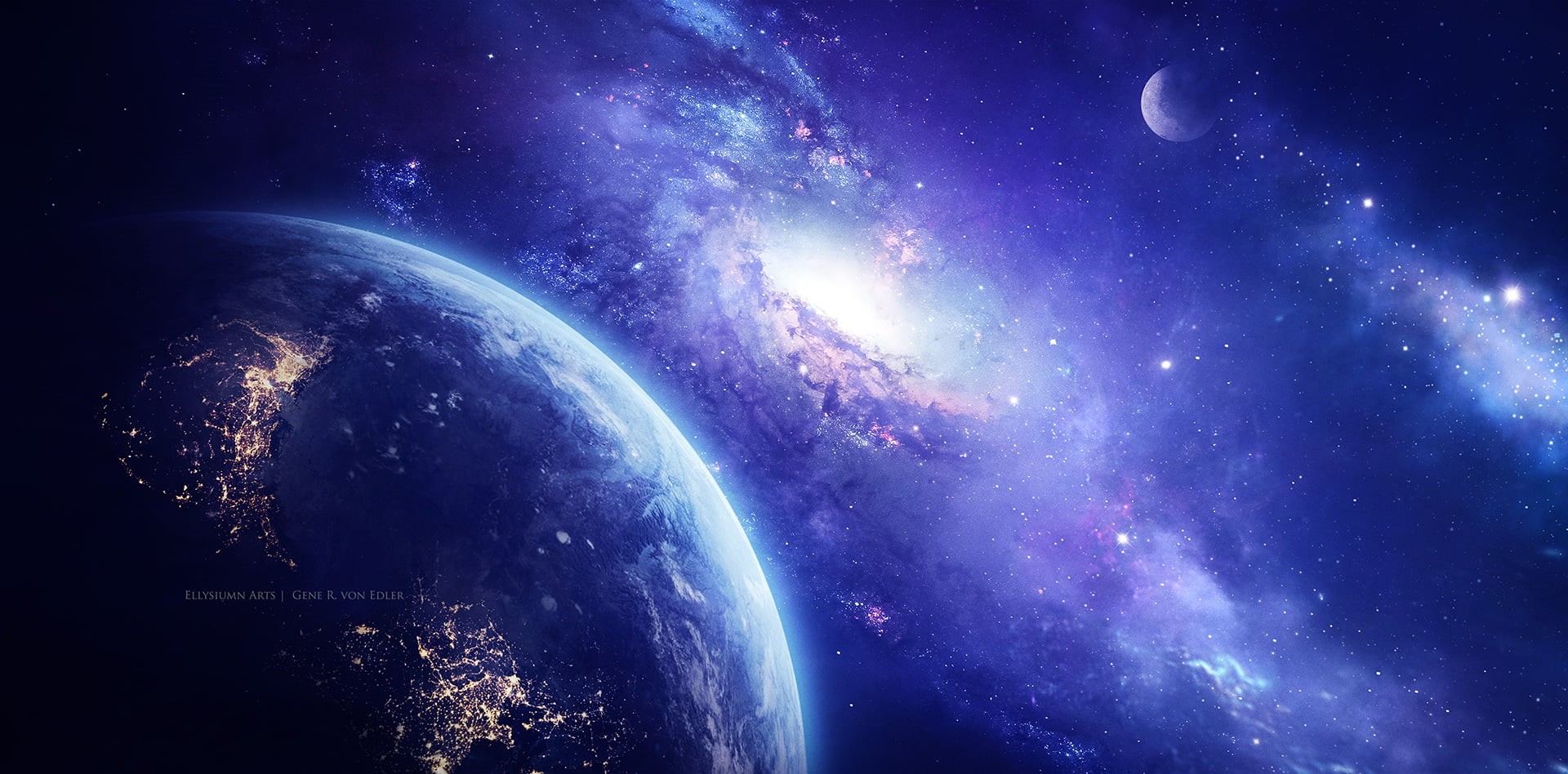 space, digital art, Ellysiumn, 1080P, HD Wallpaper