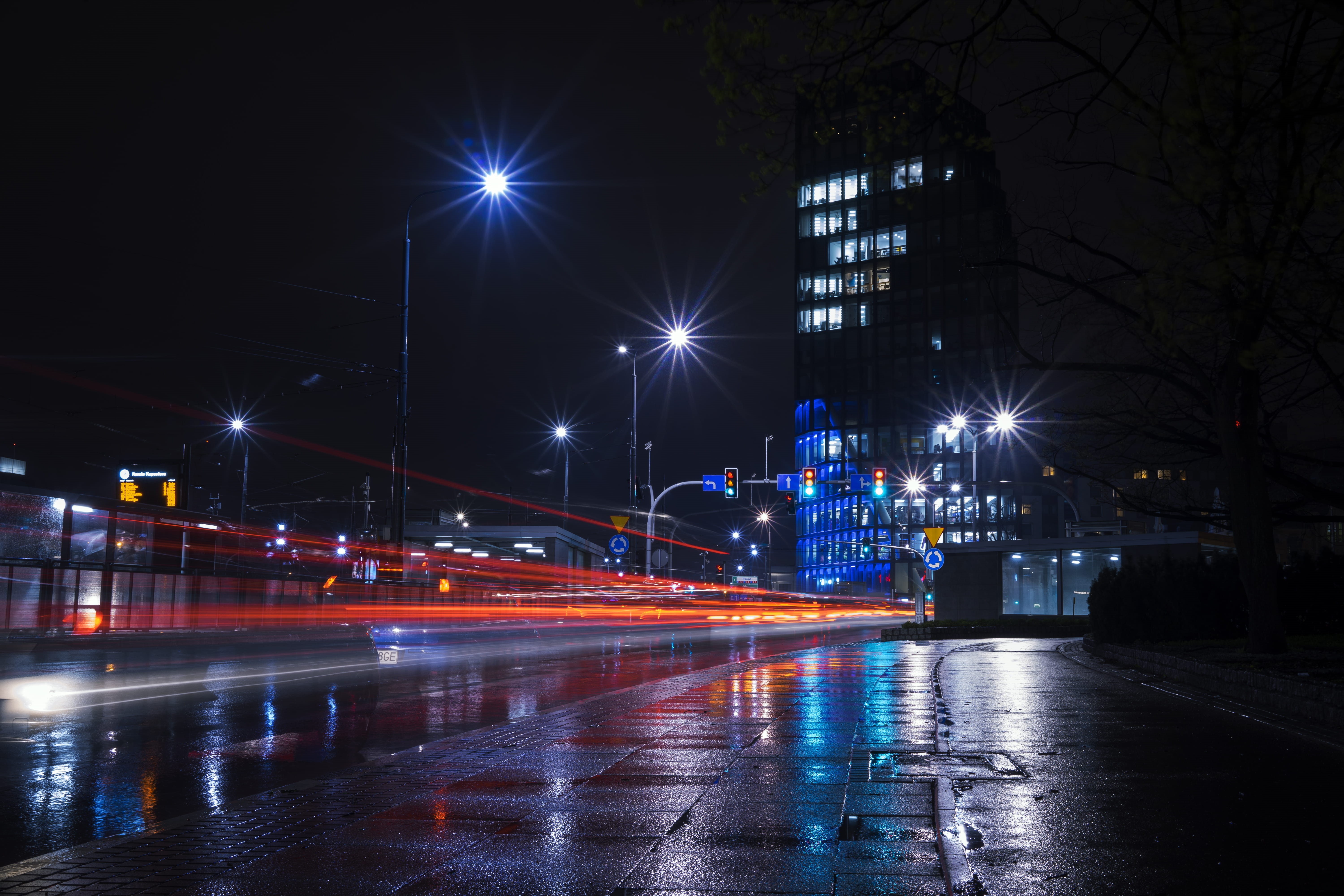blur, urban, blurred motion, downtown, transportation, lights, city life, roadway, mode of transportation, photography, traffic, city street, pavement, HD Wallpaper