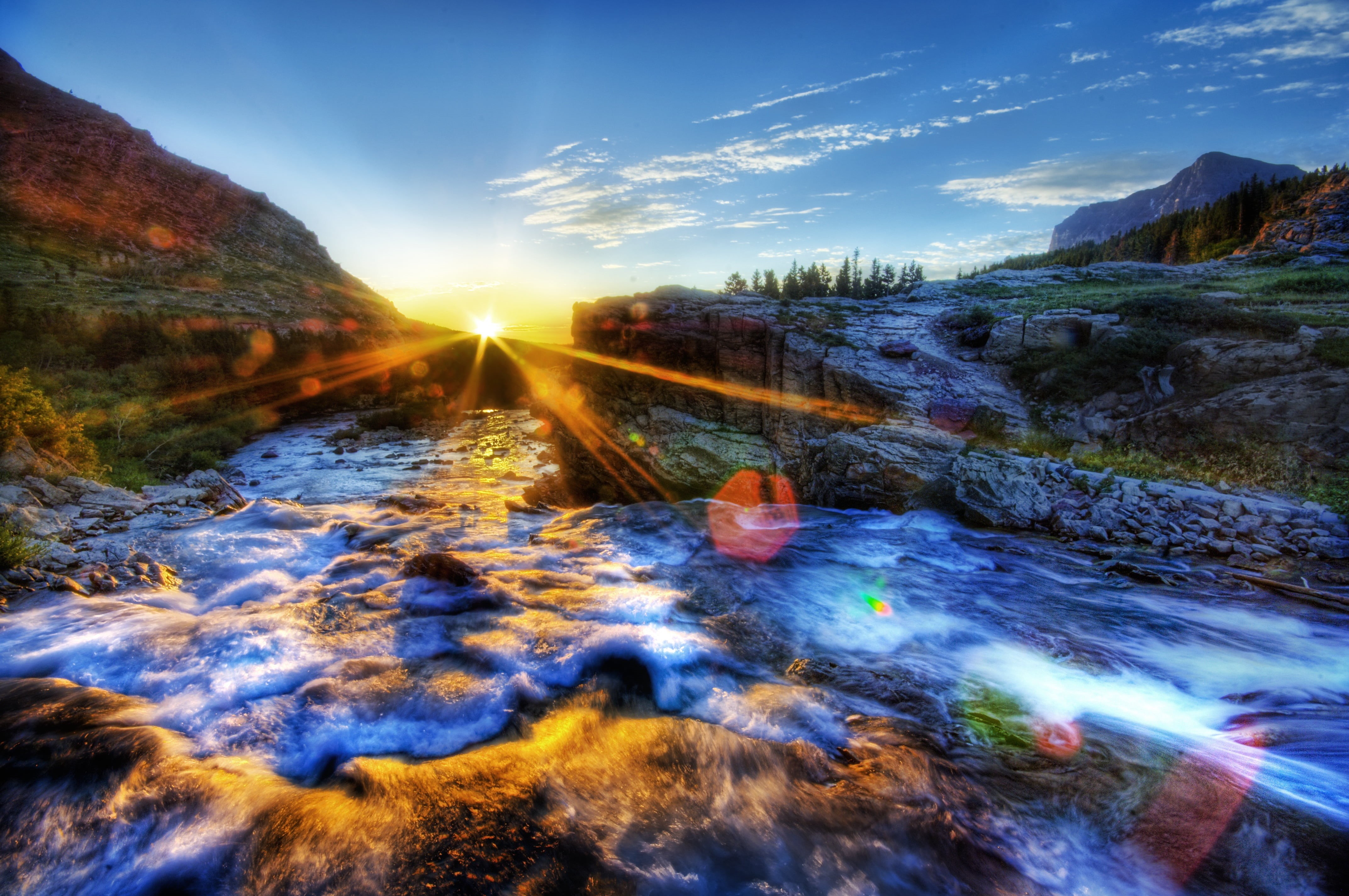 waves, plants, day, adventure, smooth, Glacier National Park, time, stones, tutorial, Edge, Portfolio, landscape, love  romance, hdr, lapse, hike, Lens, HD Wallpaper