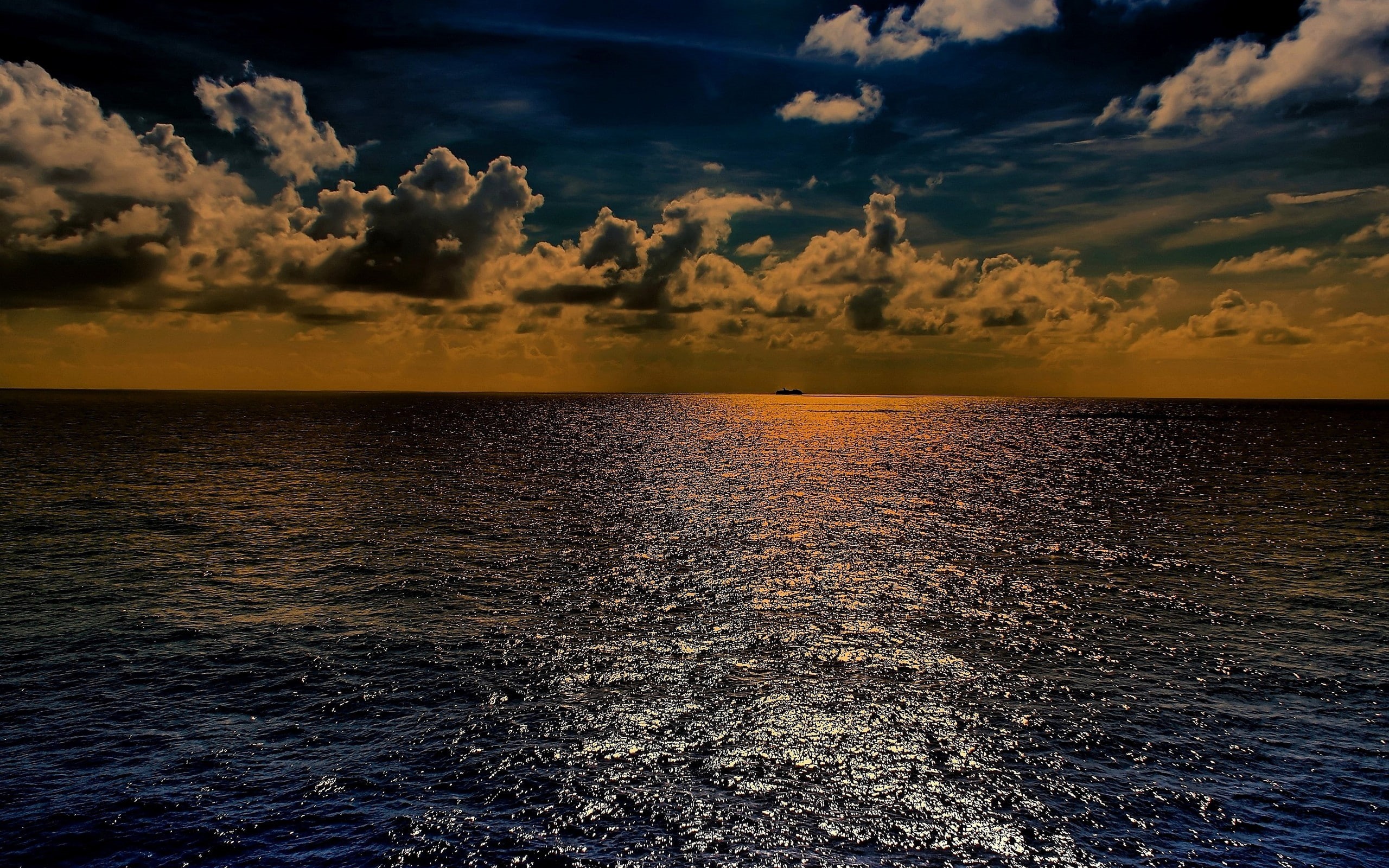 tranquil scene, seascape, outdoors, retouching, no people, 2K, beauty in nature, sea, water, sunset, sunlight, tranquility, waterfront, scenics - nature, HD Wallpaper
