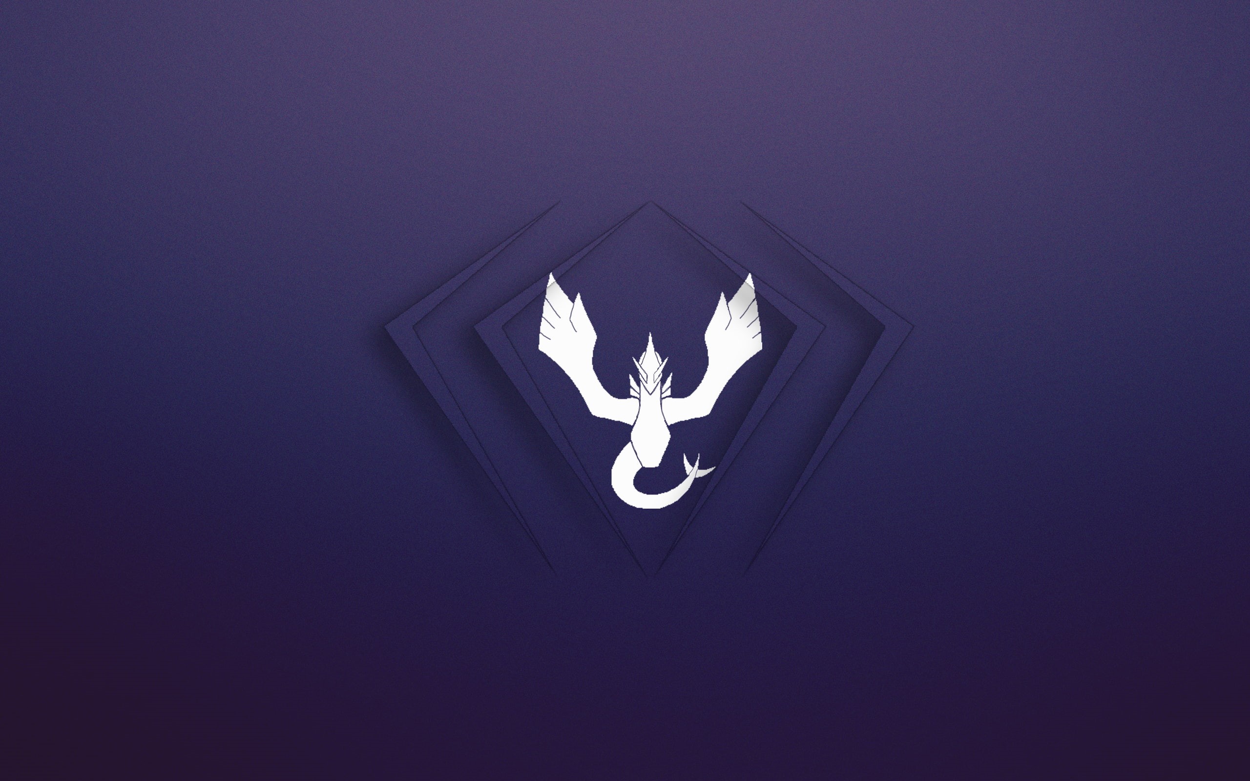 2K, Team Harmony, minimalism, purple, Pokemon Go, Lugia, HD Wallpaper