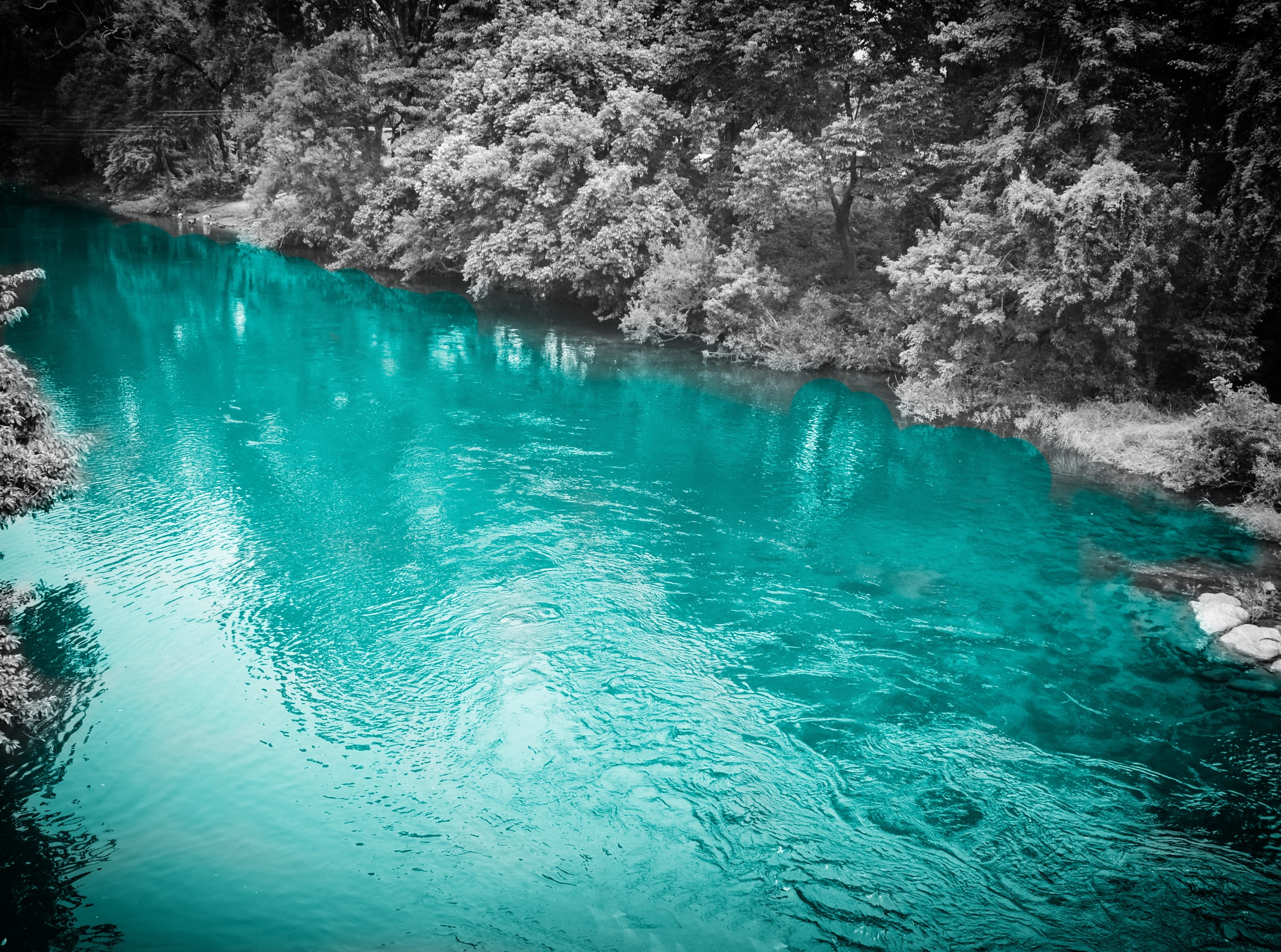 non-urban scene, wildy, black, land, idyllic, summer, tranquility, outdoors, love, kamikawa, bluish, Creative, beauty, day, seasons, bluepond, longexposure, HD Wallpaper