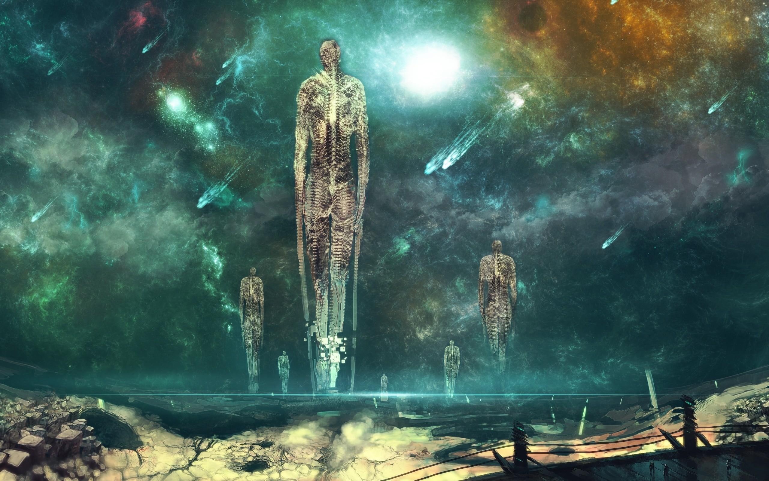 alien, 3d and abstract, 2K, artistic, world, fantasy, HD Wallpaper