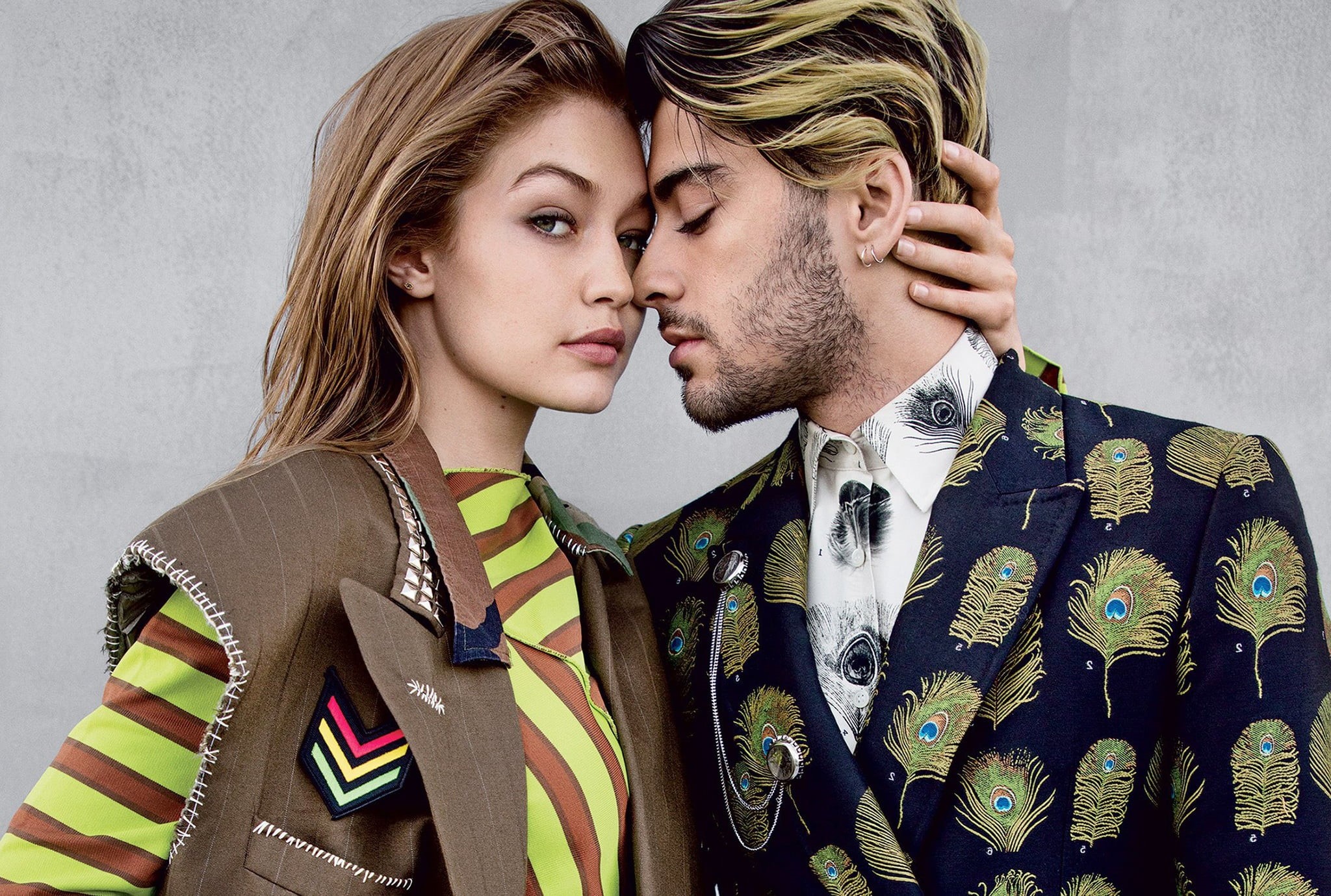 Zayn Malik, lovers, Vogue, male, girl, hugs, Gigi Hadid, 1080P, HD Wallpaper