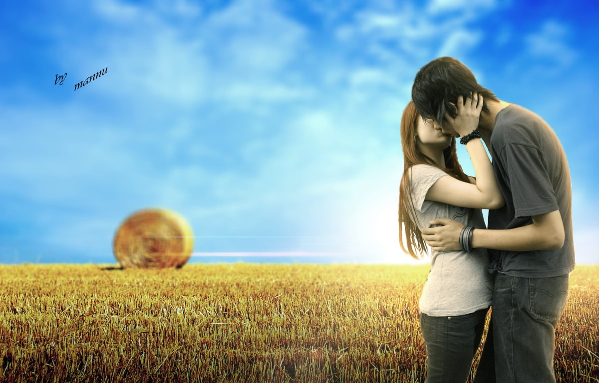 couple, kissing, lovers, 480P, HD Wallpaper