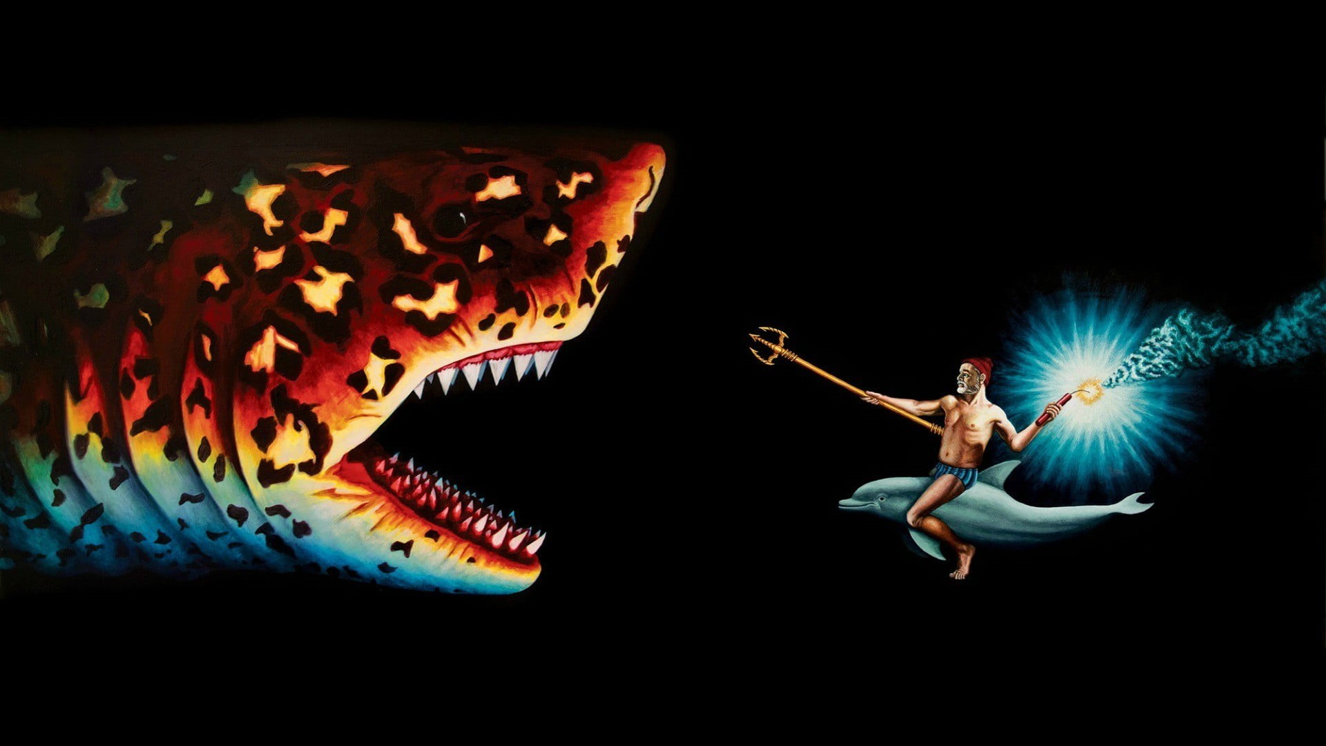 The Life Aquatic with Steve Zissou, motion, dancing, water, animal wildlife, human limb, young adult, shark, full length, human body part, sea, indoors, HD Wallpaper