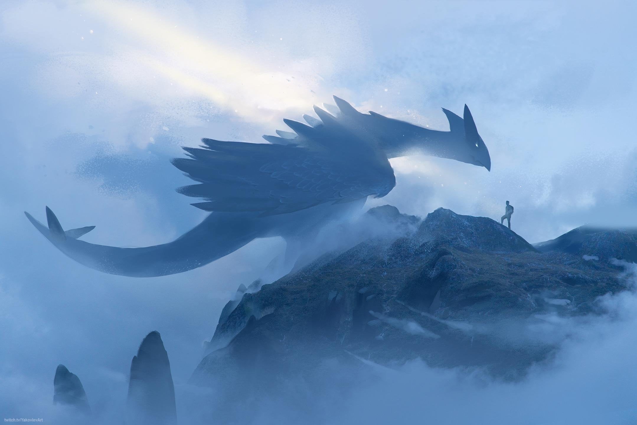 fantasy art, Pokémon, artwork, 1080P, Lugia, fictional creatures, HD Wallpaper