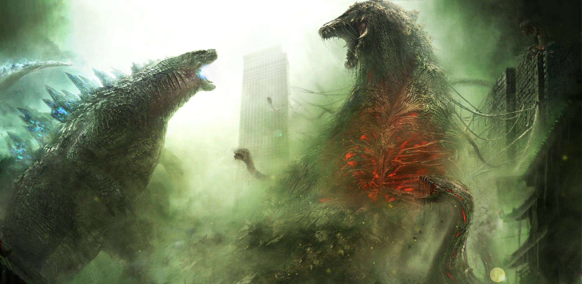 digital art, Biollante, movies, Godzilla, kaiju, creature, science fiction, 1080P, battle, HD Wallpaper