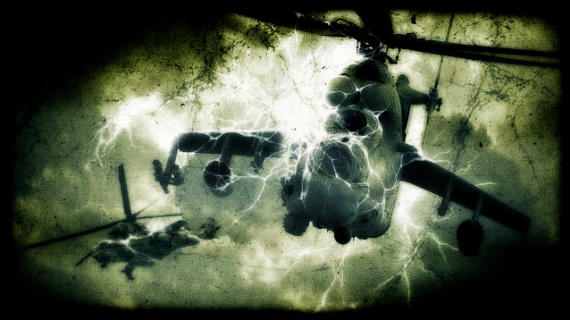 apache, digital, night, glass - material, nature, transparent, S.T.A.L.K.E.R., S.T.A.L.K.E.R.: Call of Pripyat, studio shot, abstract, close-up, two, Helicopter, HD Wallpaper