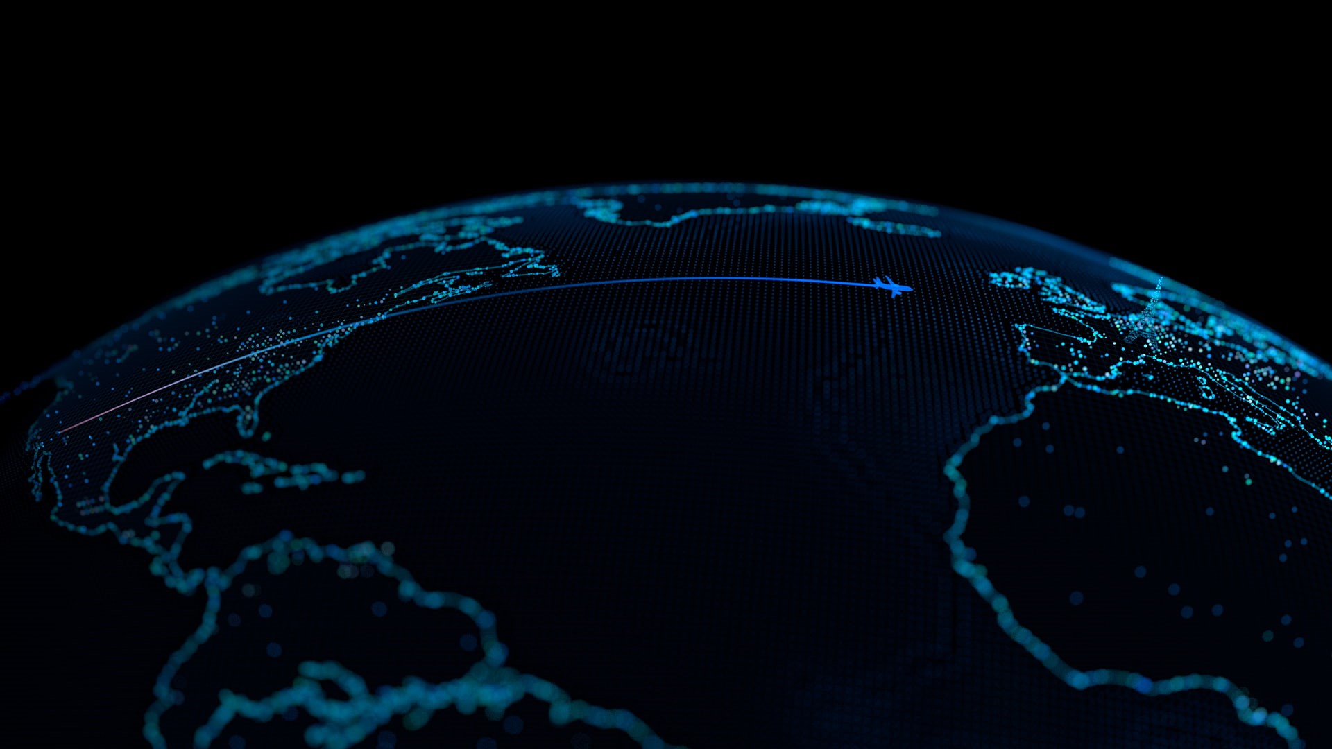 black background, shiny, communication, abstract, close-up, single object, 1080P, nature, illuminated, planet earth, space, globe - man made object, shape, HD Wallpaper