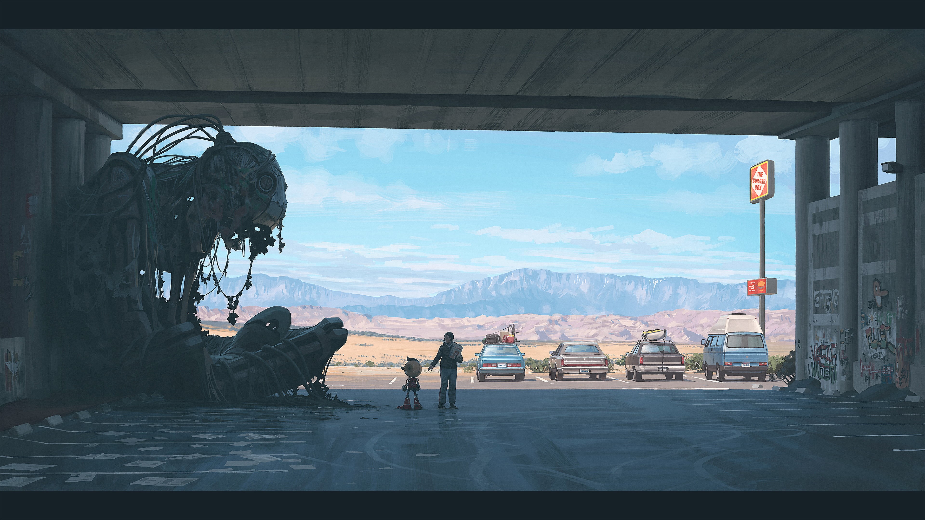 4K, science fiction, Simon Stålenhag, Tales From The Loop, HD Wallpaper