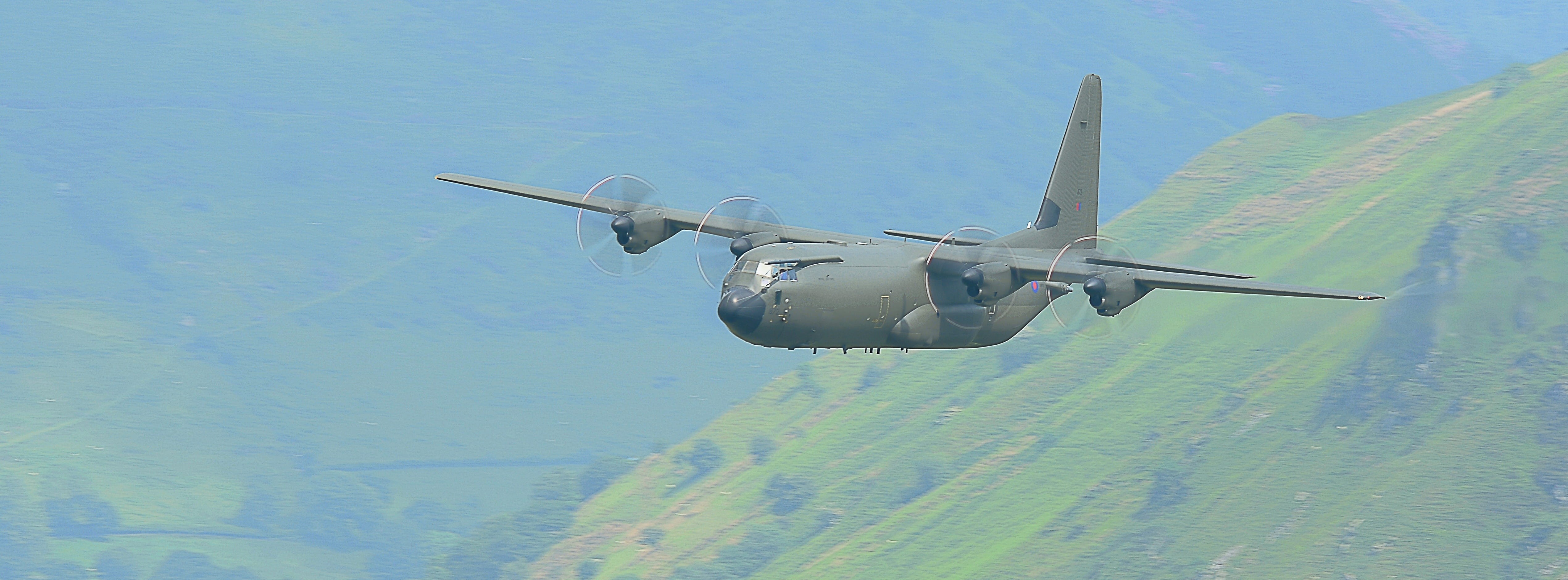 mode of transportation, fighter plane, speed, no people, plane, outdoors, military, aerospace industry, flying, sky, 4K, c130, hills, pilot, air vehicle, HD Wallpaper