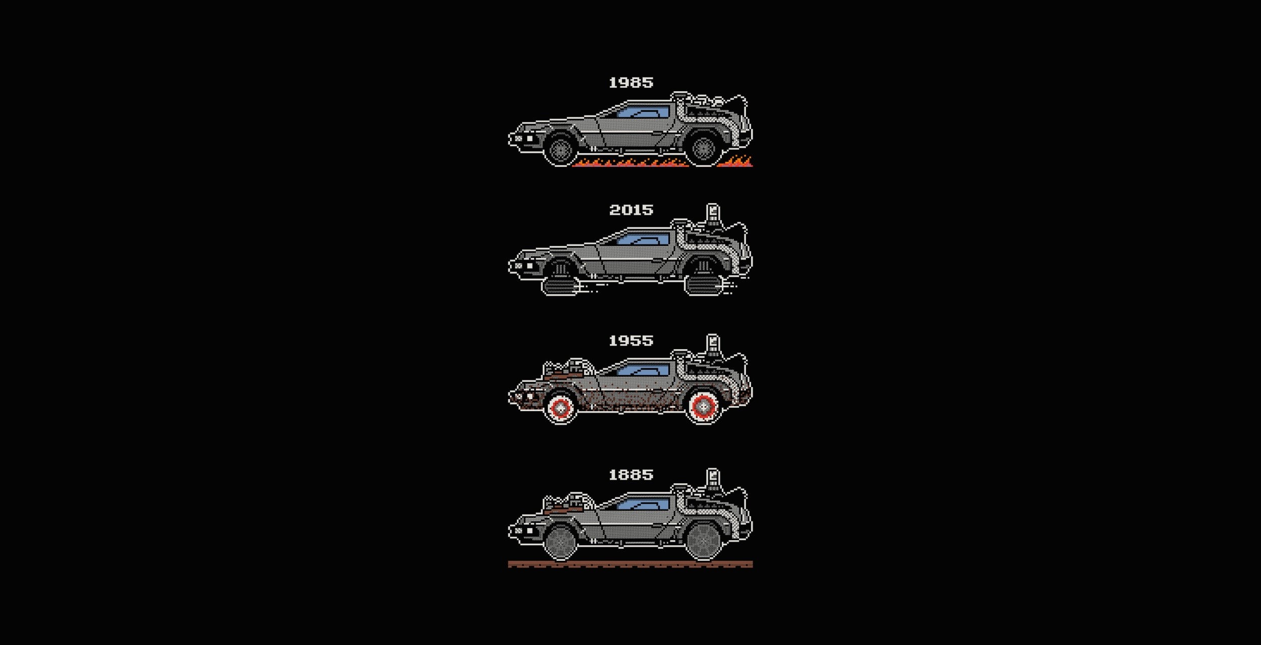 The film, Mauru, Fiction, DeLorean, Minimalism, by Mauru, Machine, 88 MPH, Background, DMC-12, Art, Back to the Future, 1080P, DeLorean DMC-12, Style, HD Wallpaper