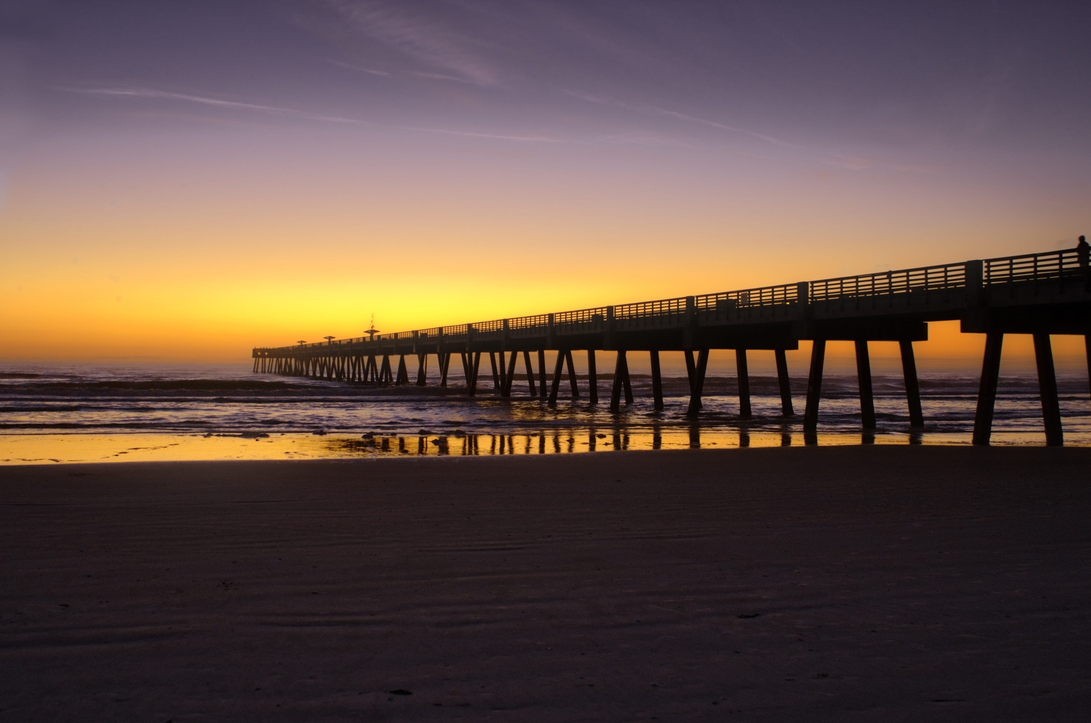 beauty in nature, architecture, susnet, sun, scenics - nature, horizon over water, Beach, water, sky, built structure, nature, outdoors, architectural column, HD Wallpaper