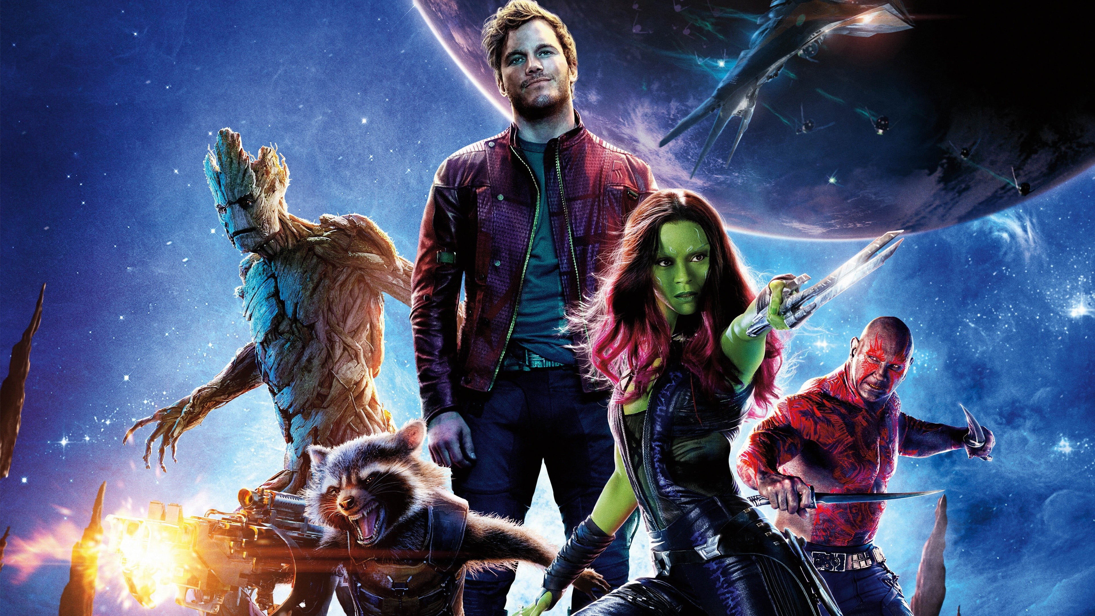 motion, emotion, digital composite, galaxy, people, young adult, poster, guardian, men, Guardians of the Galaxy, clothing, low angle view, group of people, HD Wallpaper