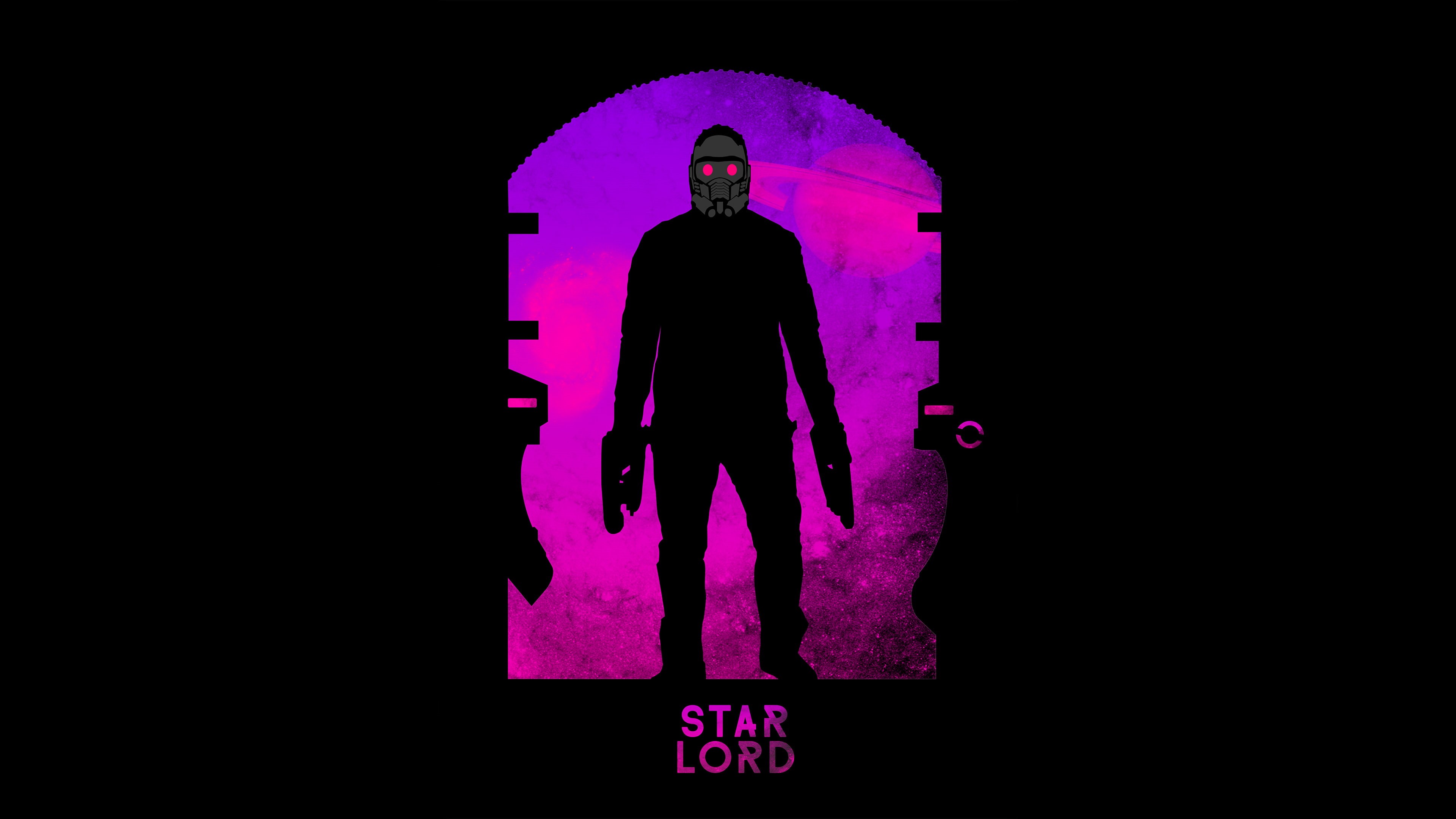 Minimal, Guardians of the Galaxy, 4K, Dark background, Star-Lord, Marvel Comics, 4K, HD Wallpaper