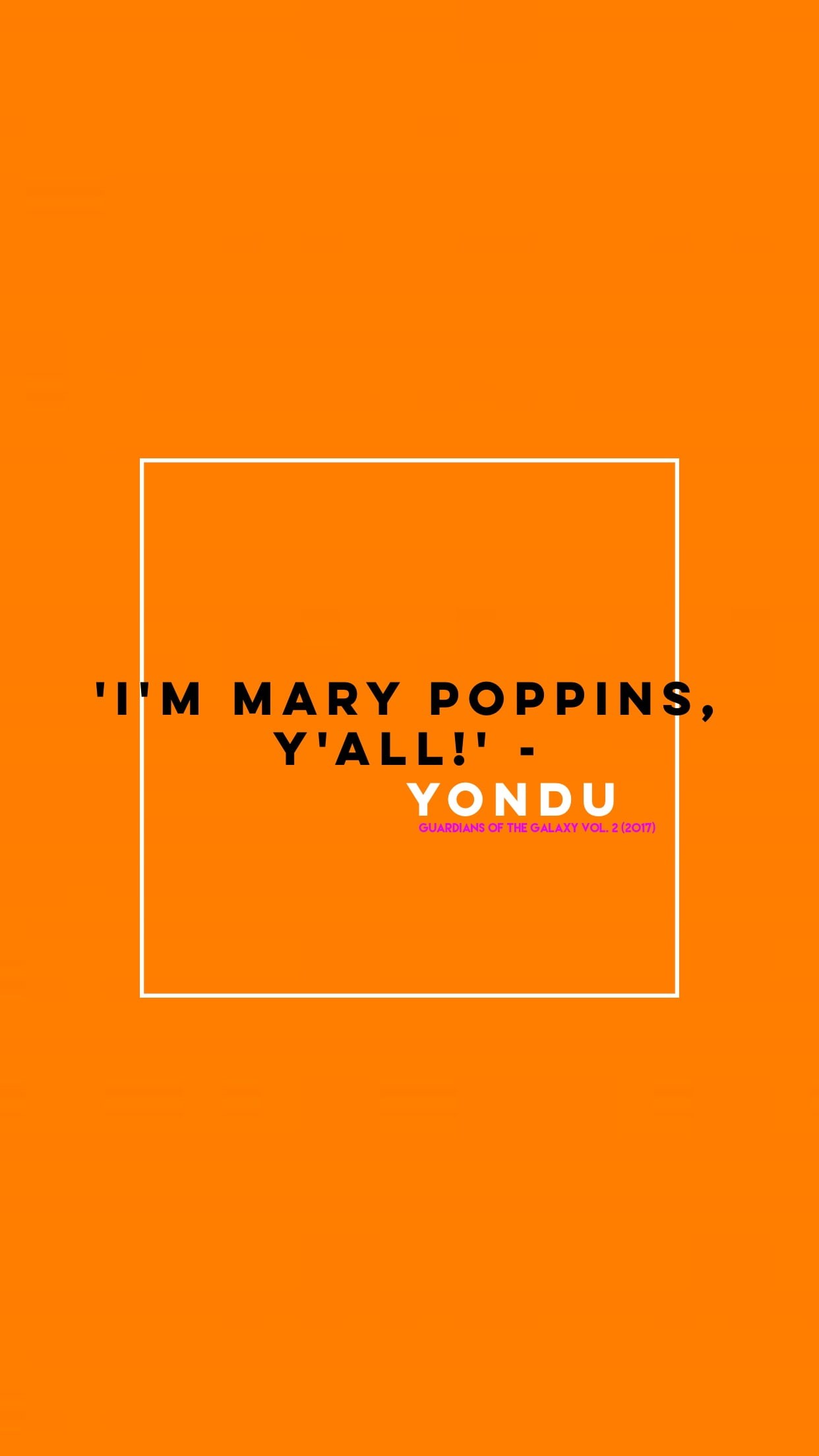 orange background, 1080P, Marvel Cinematic Universe, Yondu Udonta, minimalism, typography, Guardians of the Galaxy, movies, quote, Phone HD Wallpaper