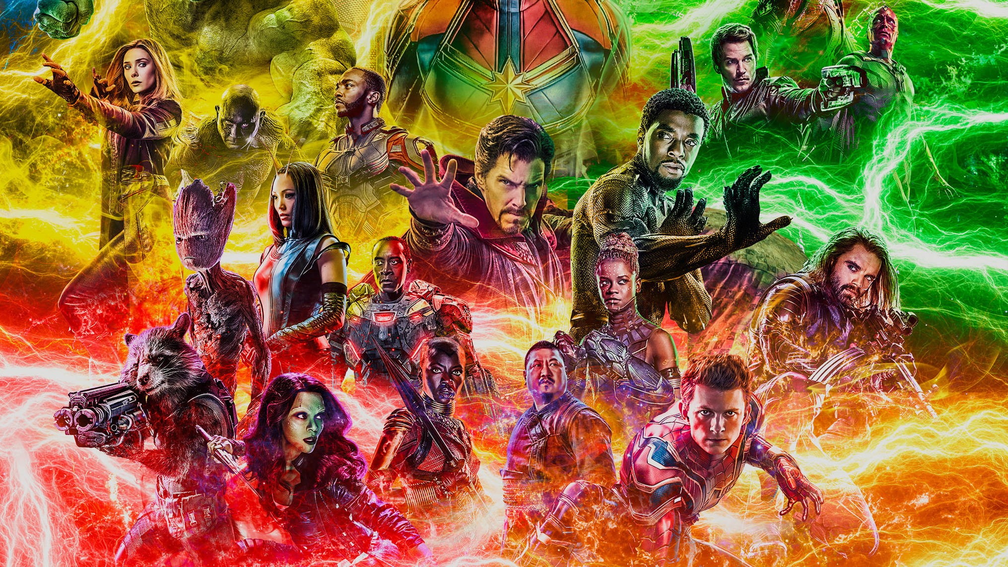 Drax The Destroyer, Mantis (Marvel Comics), Falcon (Marvel Comics), 1080P, Scarlet Witch, War Machine, Rocket Raccoon, Avengers EndGame, Doctor Strange, HD Wallpaper