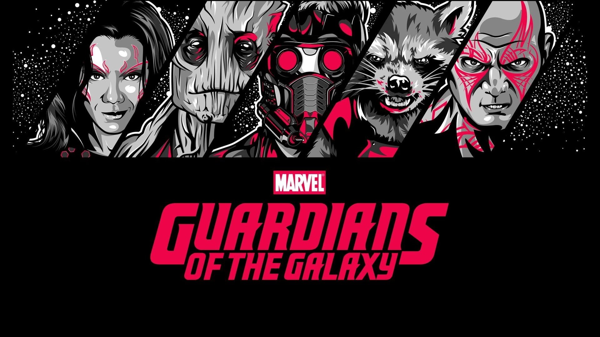 Groot, Guardians of the Galaxy, Marvel Comics, 1080P, Gamora, Drax the Destroyer, Star Lord, Rocket Raccoon, HD Wallpaper