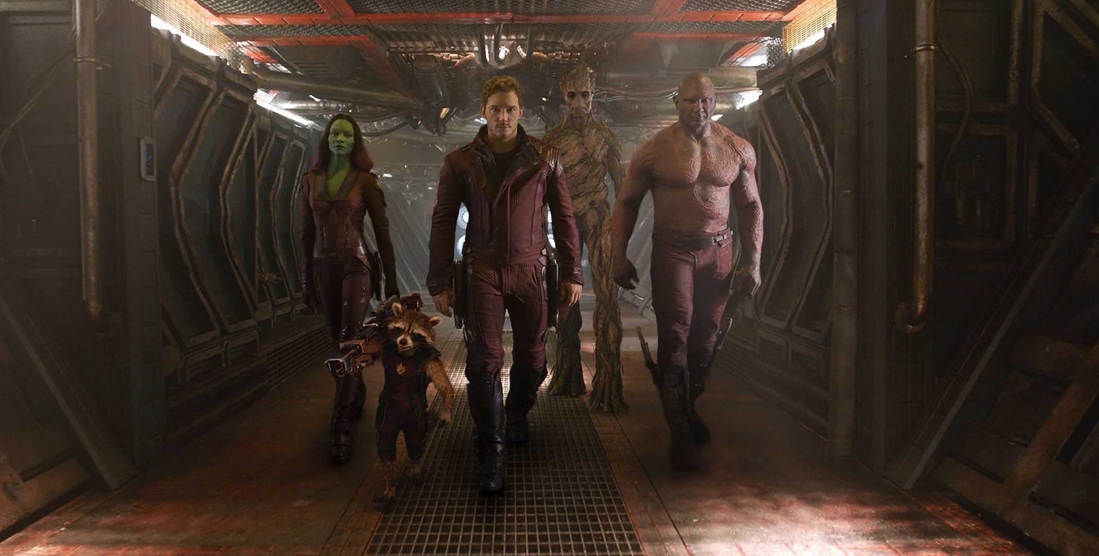 galaxy, Zoe Saldana, Drax the Destroyer, Batista, Guardians of the Galaxy, Dave Batista, 1080P, Marvel, Rocket Raccoon, Star Lord, guardians, Groot, movie, HD Wallpaper