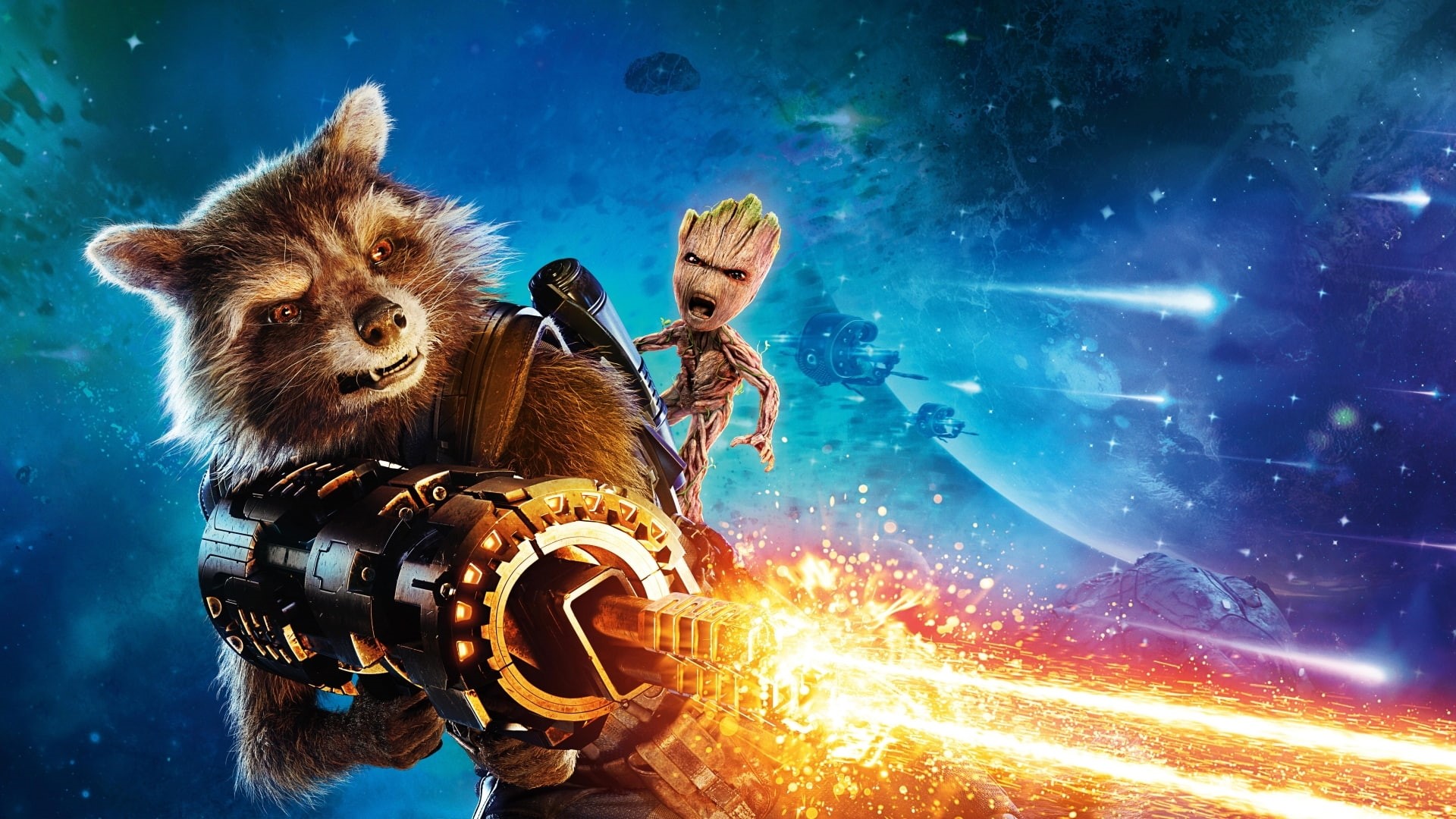 1080P, raccoons, movies, Guardians of the Galaxy Vol. 2, Guardians of the Galaxy, Groot, Rocket Raccoon, HD Wallpaper