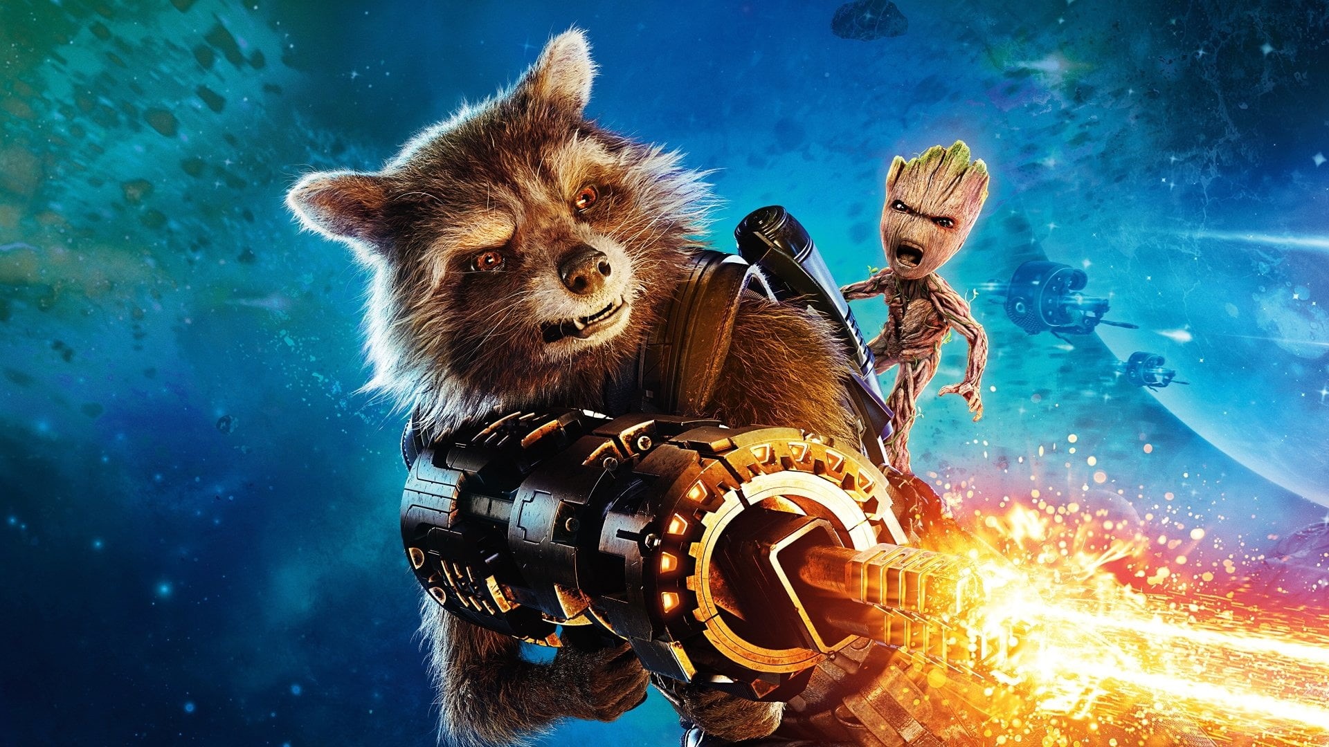 Guardians of the Galaxy Vol. 2, flame, water, fire, Movie, fire - natural phenomenon, burning, heat - temperature, metal, people, Groot, communication, HD Wallpaper